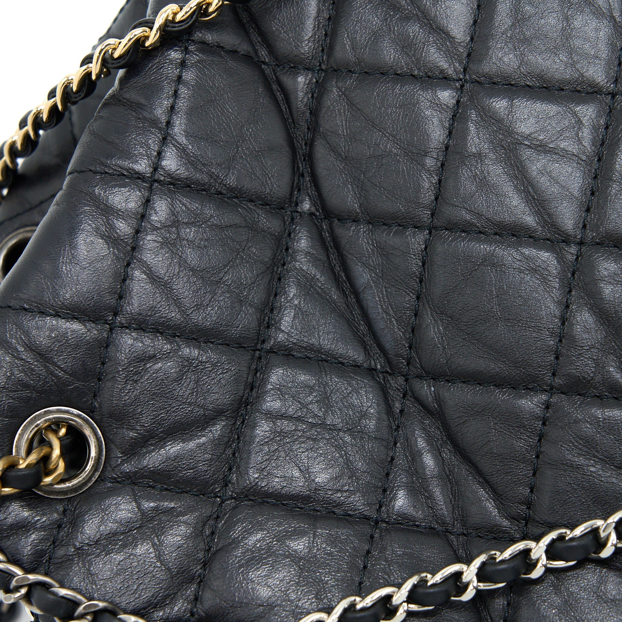 Chanel Small Gabrielle Backpack Aged Calfskin Black Multicolour Hardware
