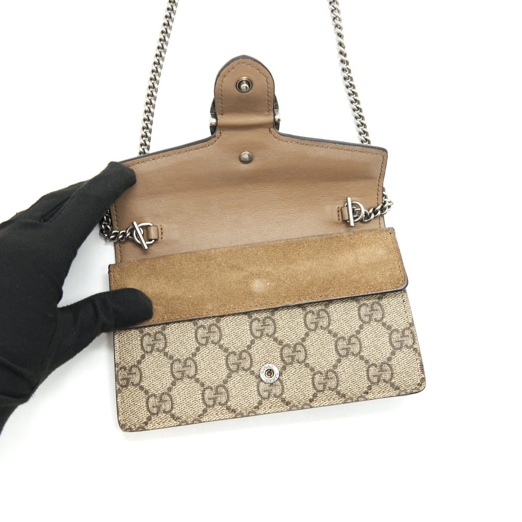 GUCCI DIONYSUS GG SUPREME SUPER MINI BAG BEIGE