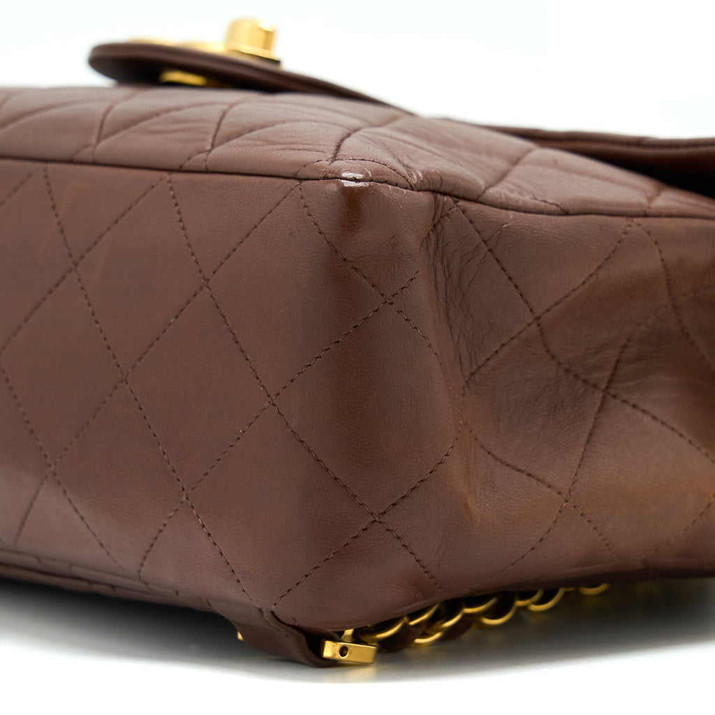Chanel Vintage Classic Timeless Backpack Lambskin Brown