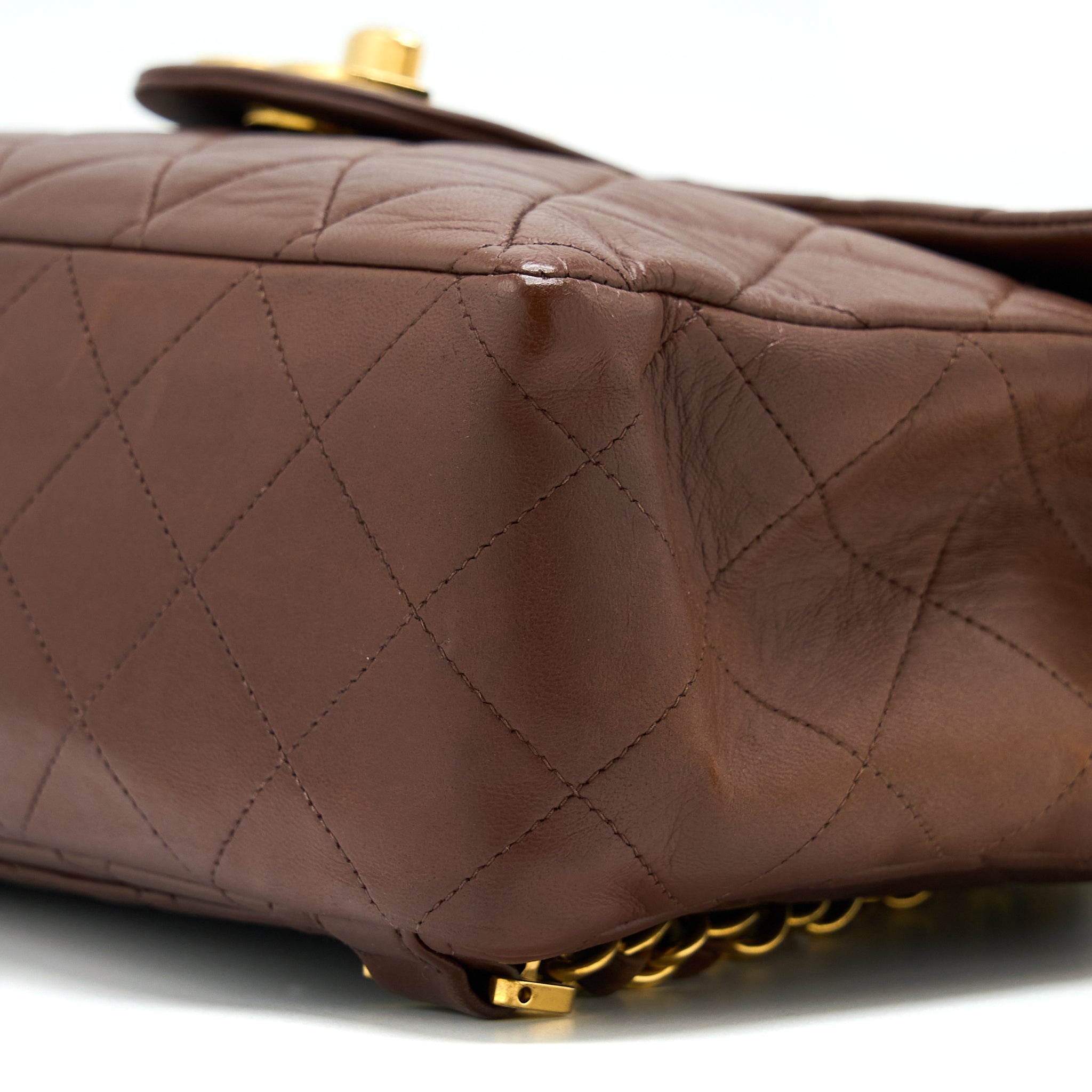 Chanel Vintage Classic Timeless Backpack Lambskin Brown