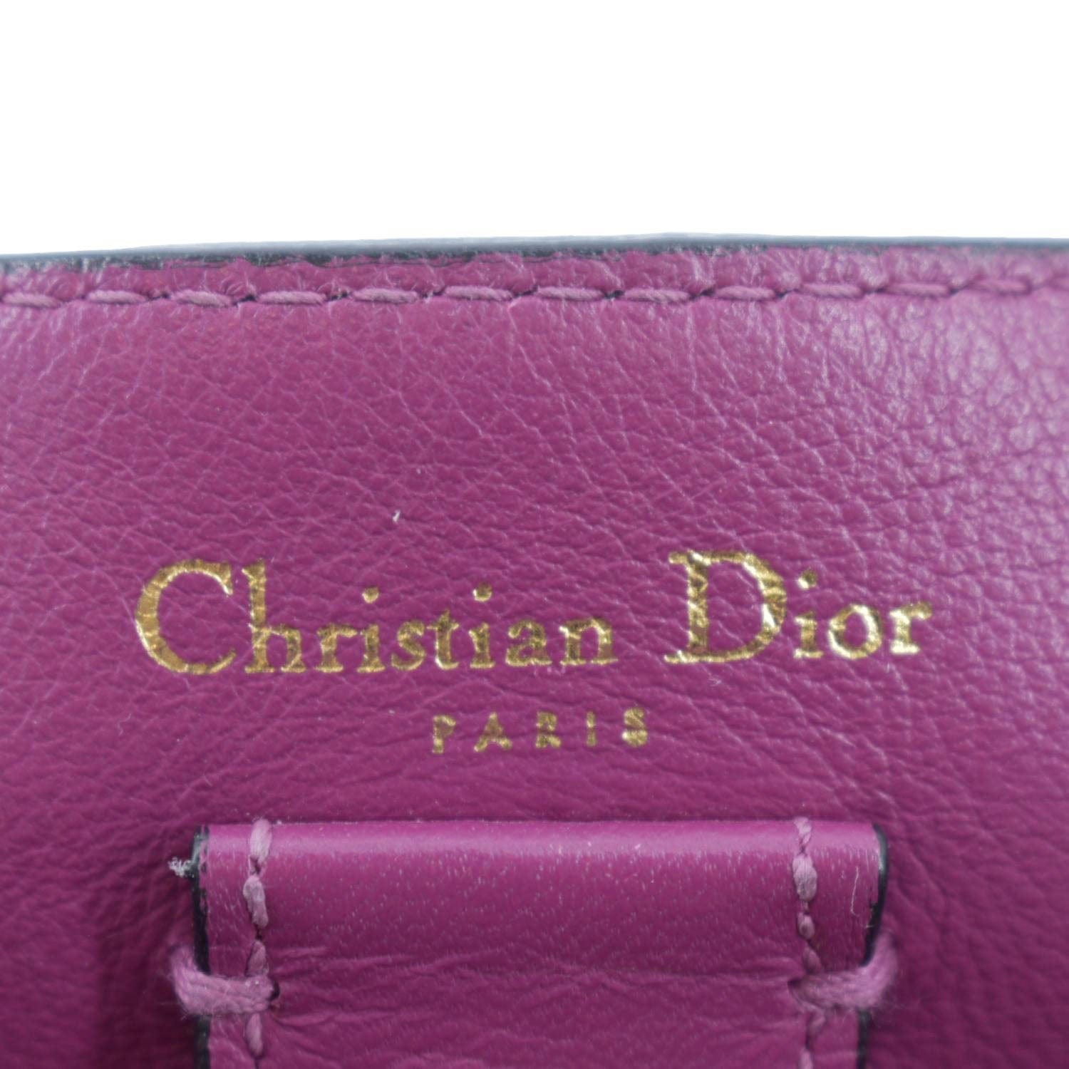 CHRISTIAN DIOR Diorissimo Leather Tote Bag Black