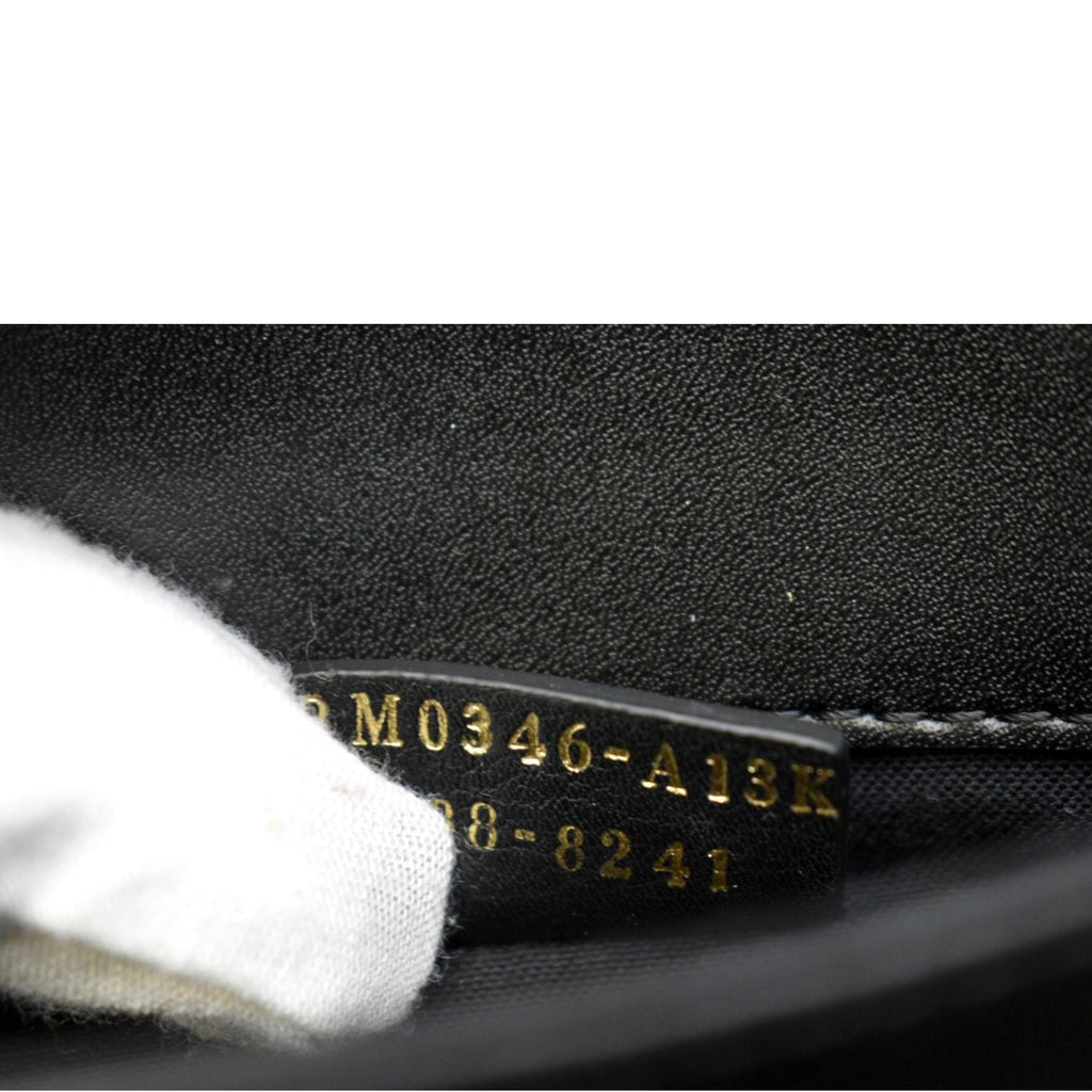 FENDI Studded Logo Woc Leather Crossbody Clutch Black