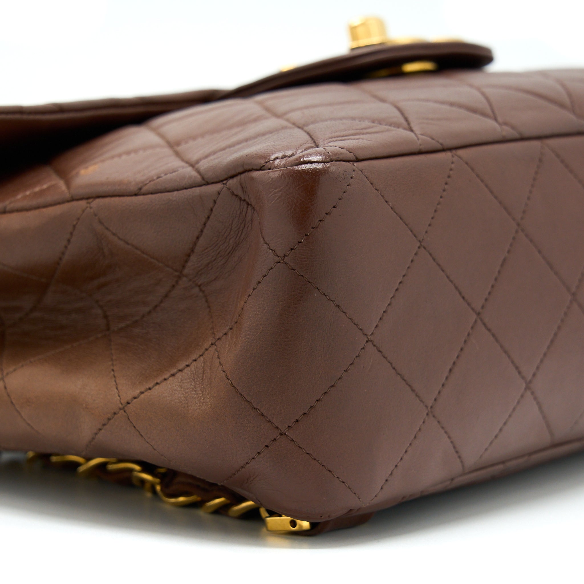 Chanel Vintage Classic Timeless Backpack Lambskin Brown