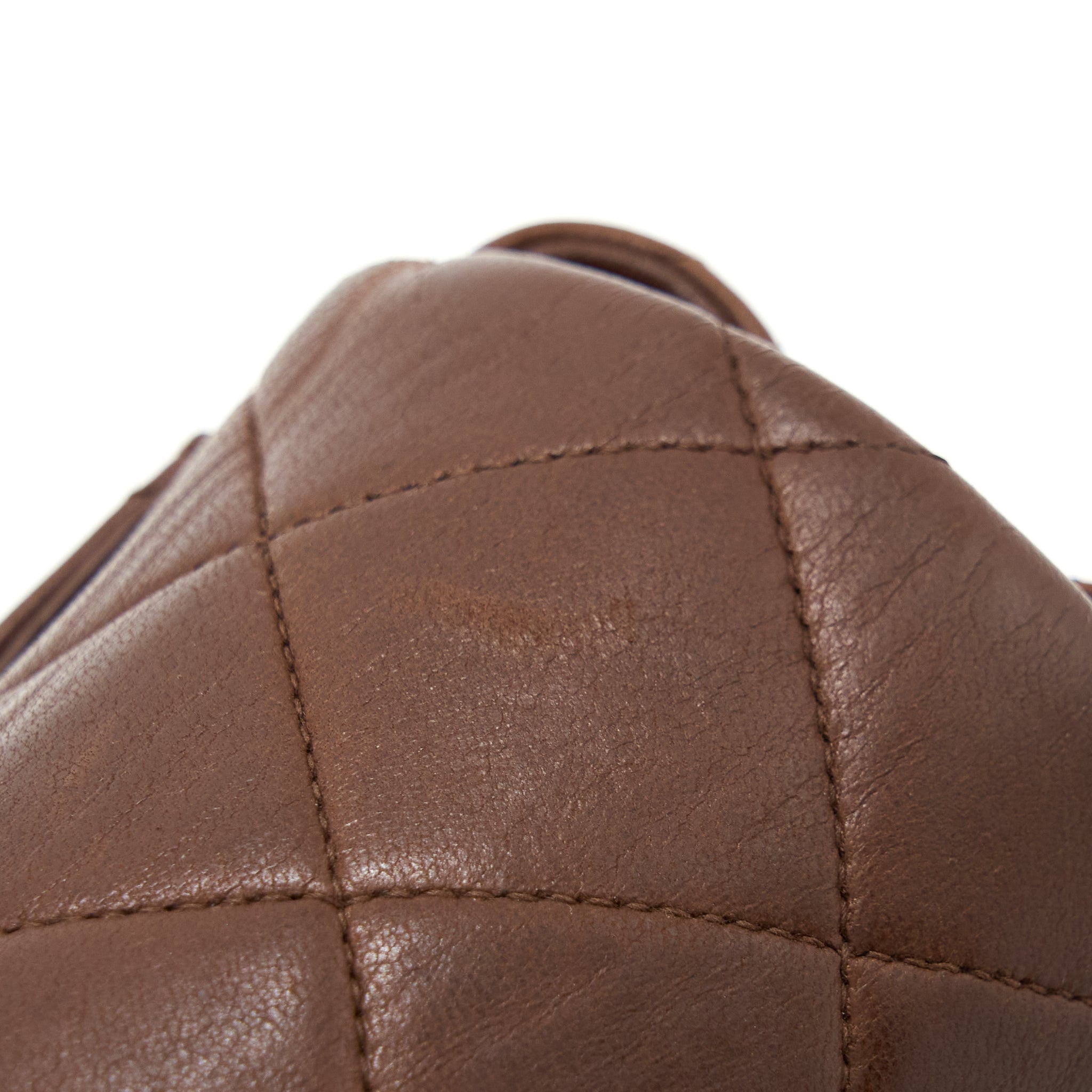 Chanel Vintage Classic Timeless Backpack Lambskin Brown