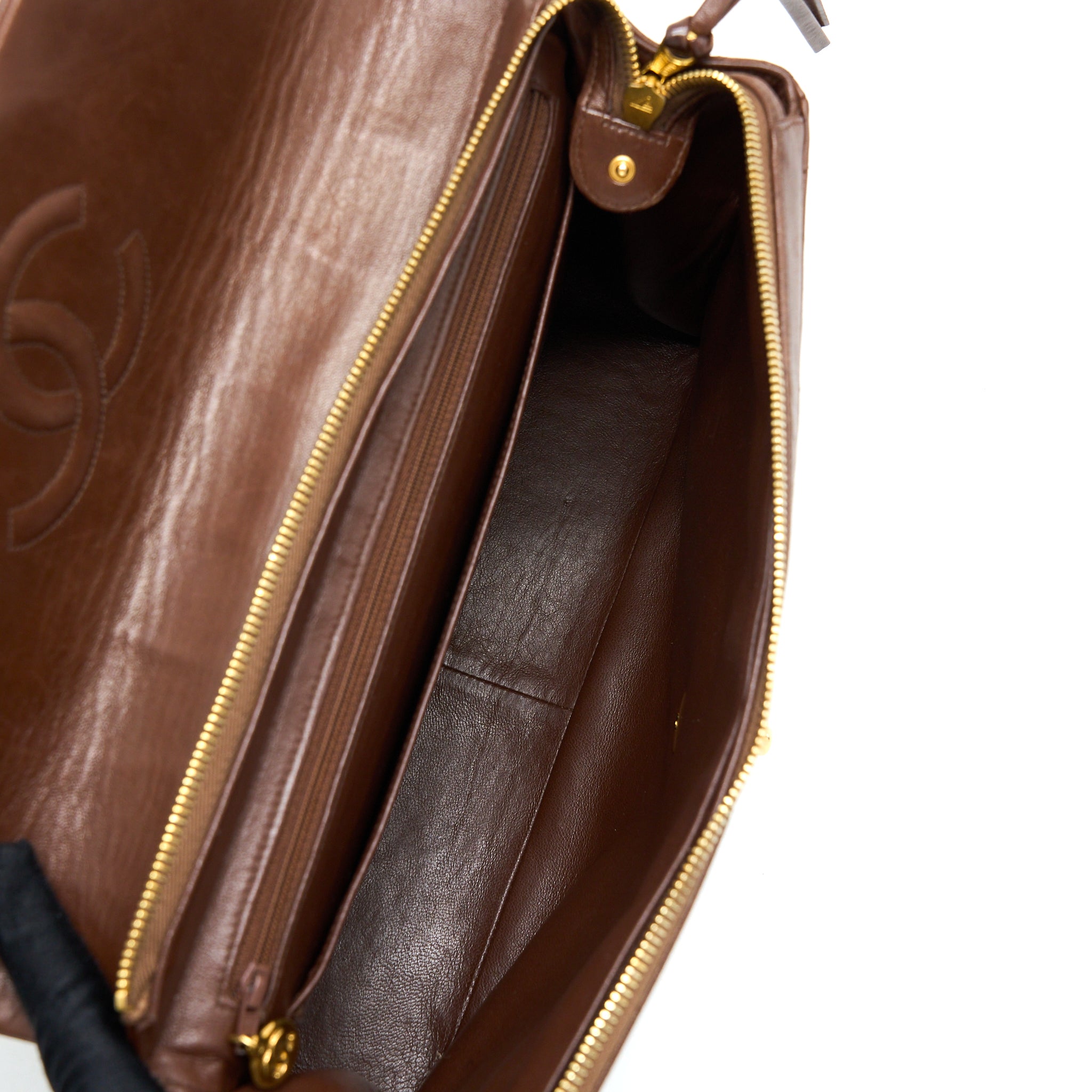 Chanel Vintage Classic Timeless Backpack Lambskin Brown