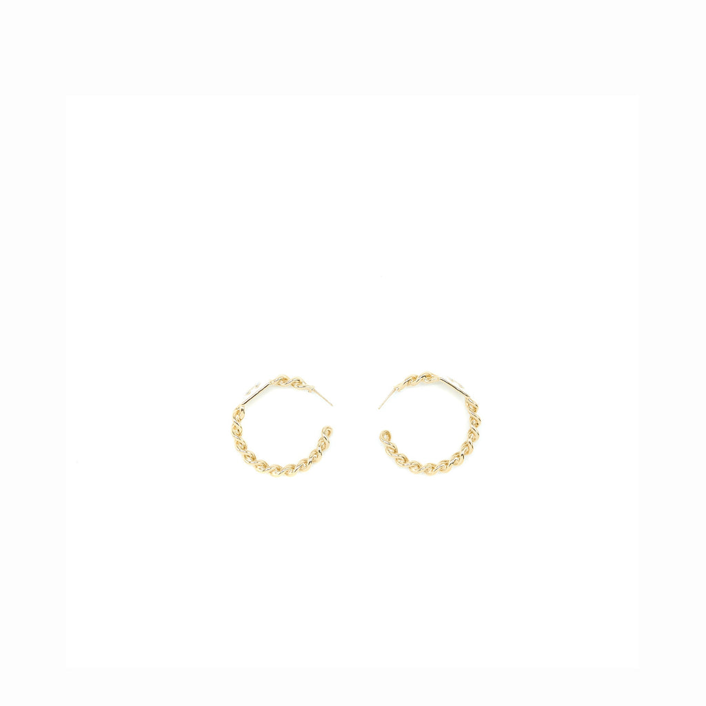 Chanel Giant CC Earring with Enamel Square CC Black/White Light Gold Tone