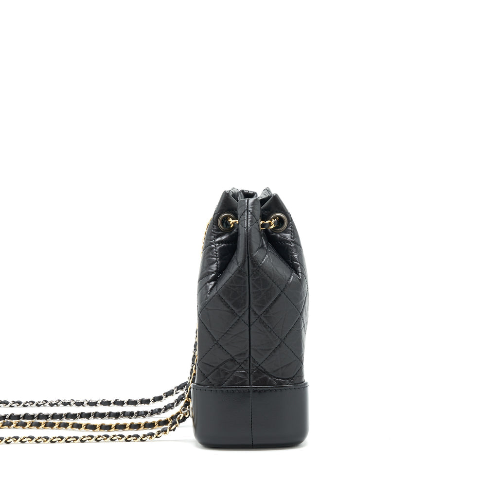 Chanel small Gabrielle Backpack black Ruthenium