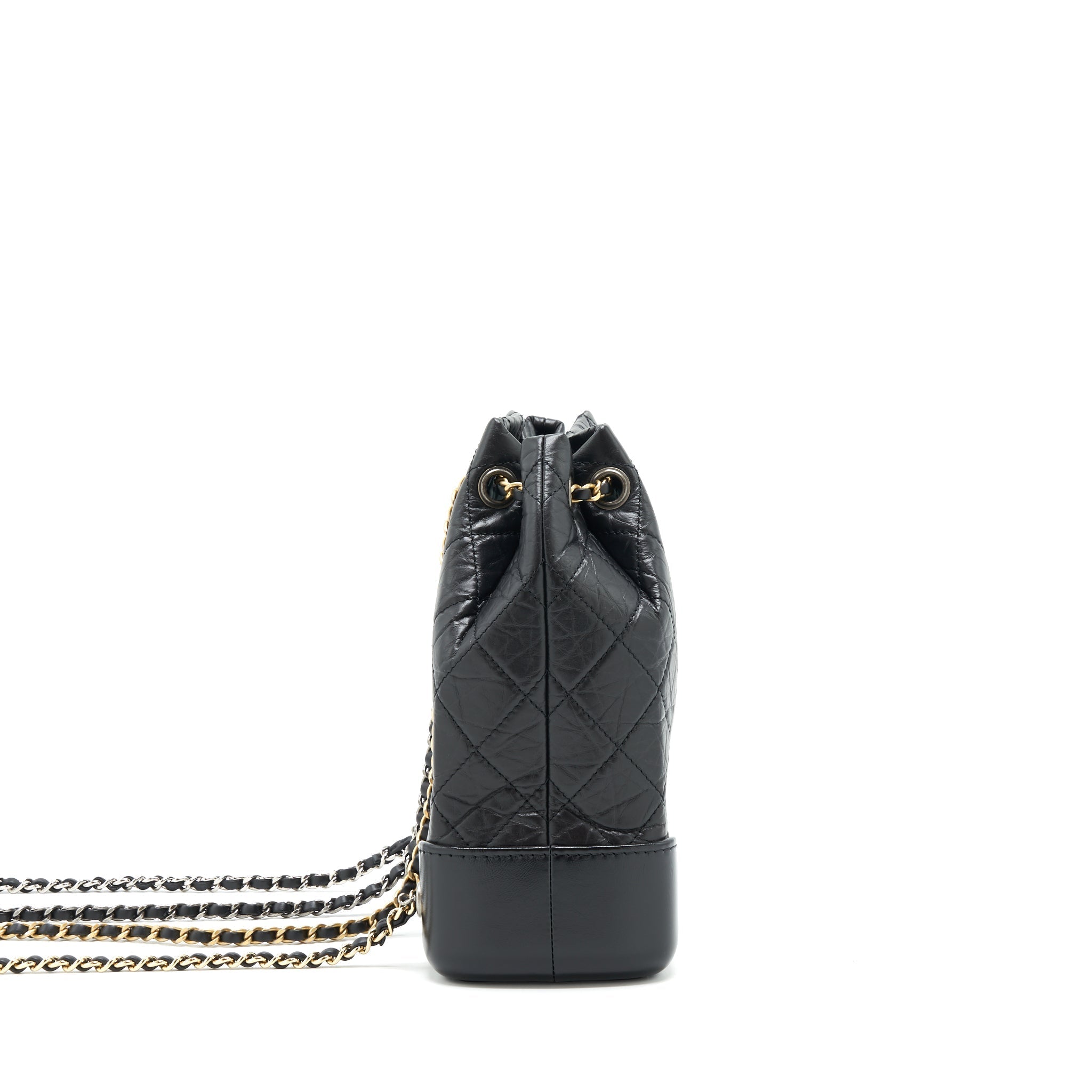 Chanel small Gabrielle Backpack black Ruthenium