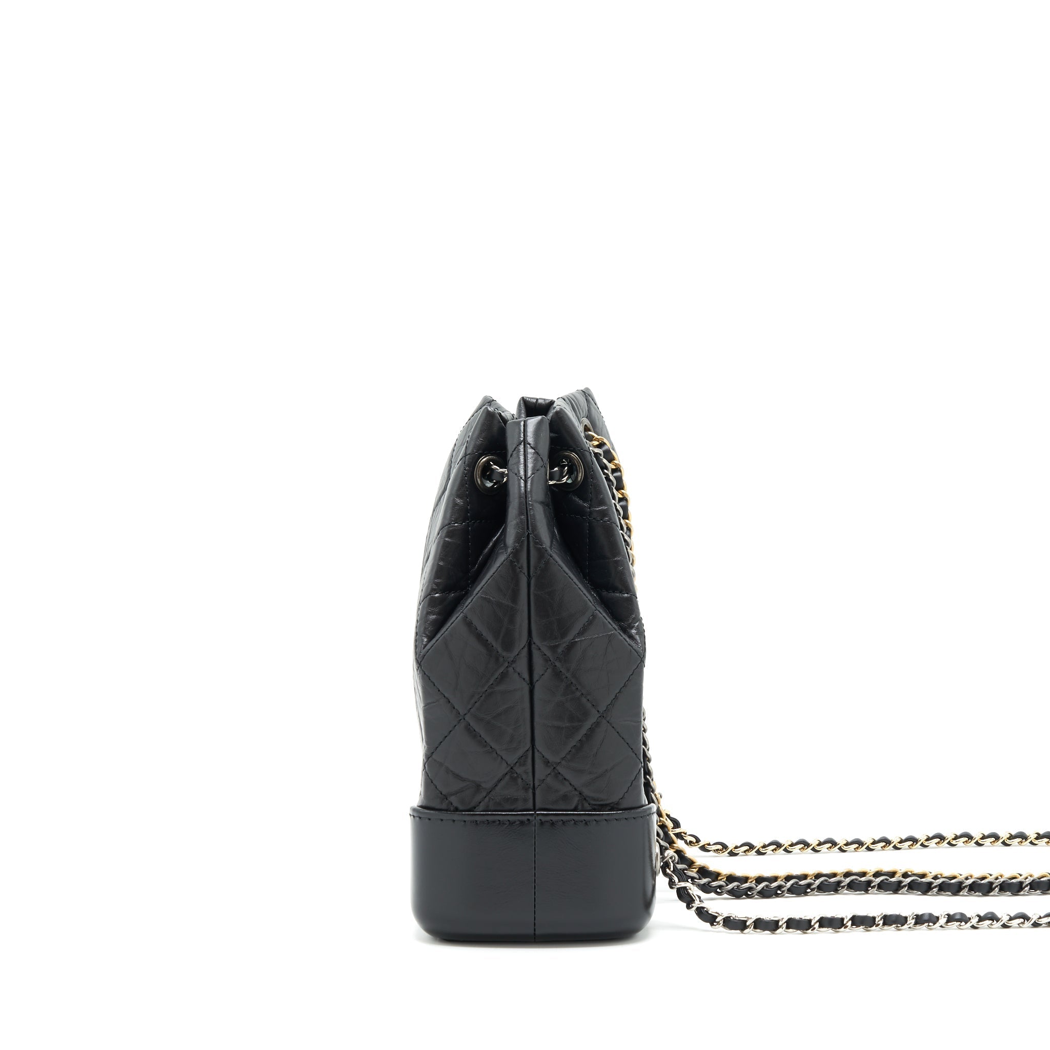 Chanel small Gabrielle Backpack black Ruthenium
