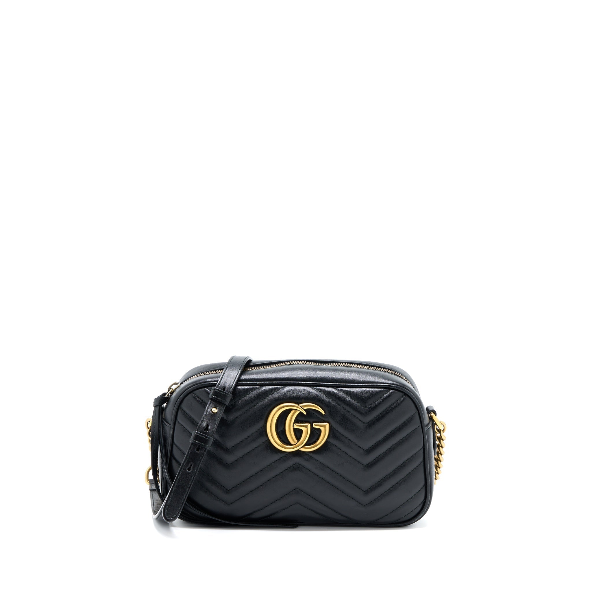 Gucci Small Marmont Matelasse Calfskin Black