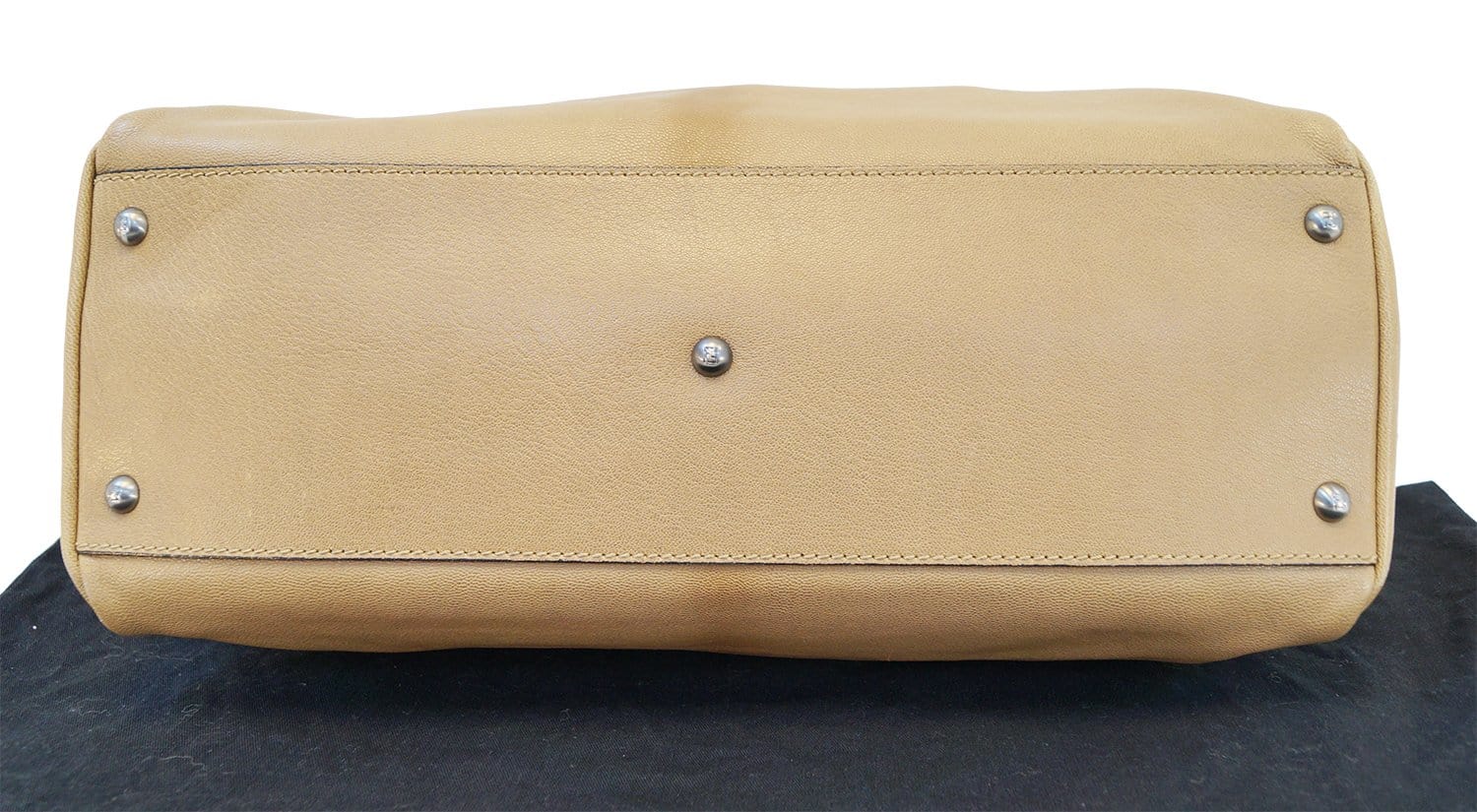 FENDI Brown Ombre Leather Peekaboo Large Satchel Bag