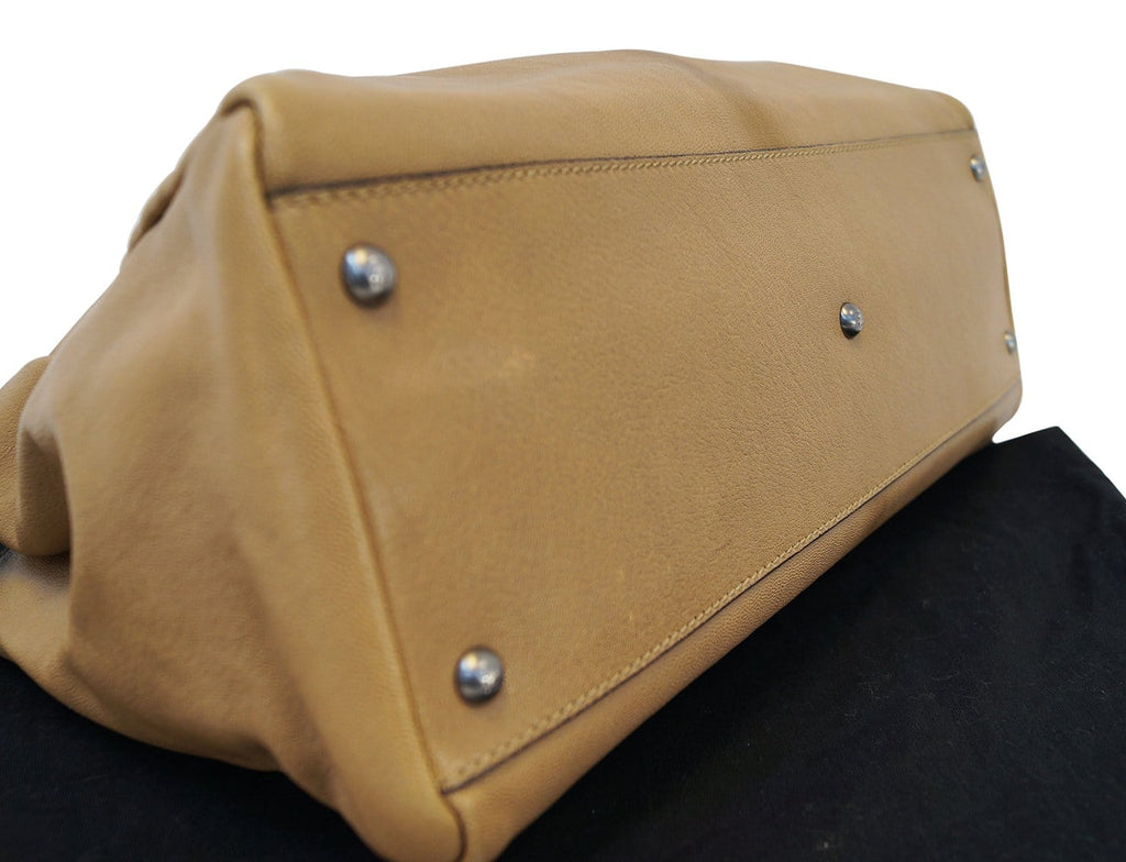 FENDI Brown Ombre Leather Peekaboo Large Satchel Bag
