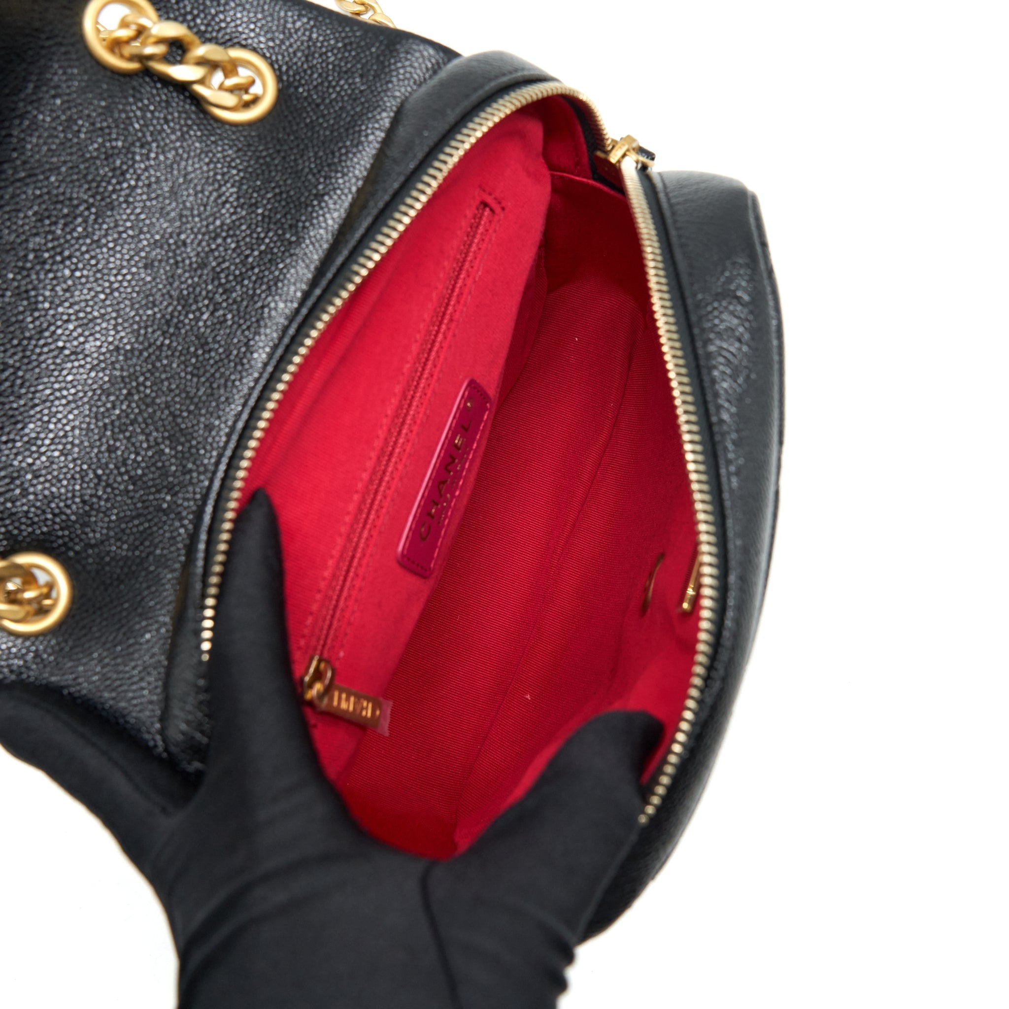 Chanel 22P Flap Backpack Caviar Black