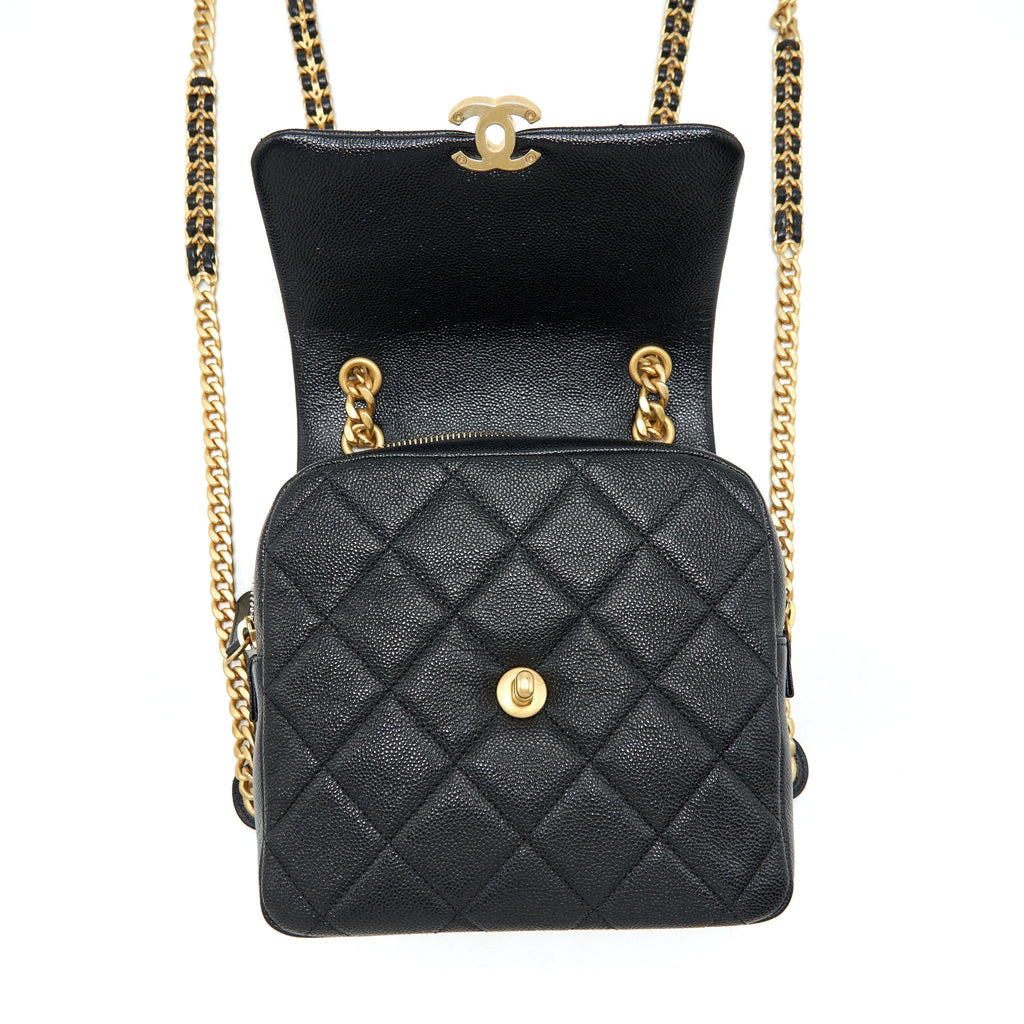 Chanel 22P Flap Backpack Caviar Black