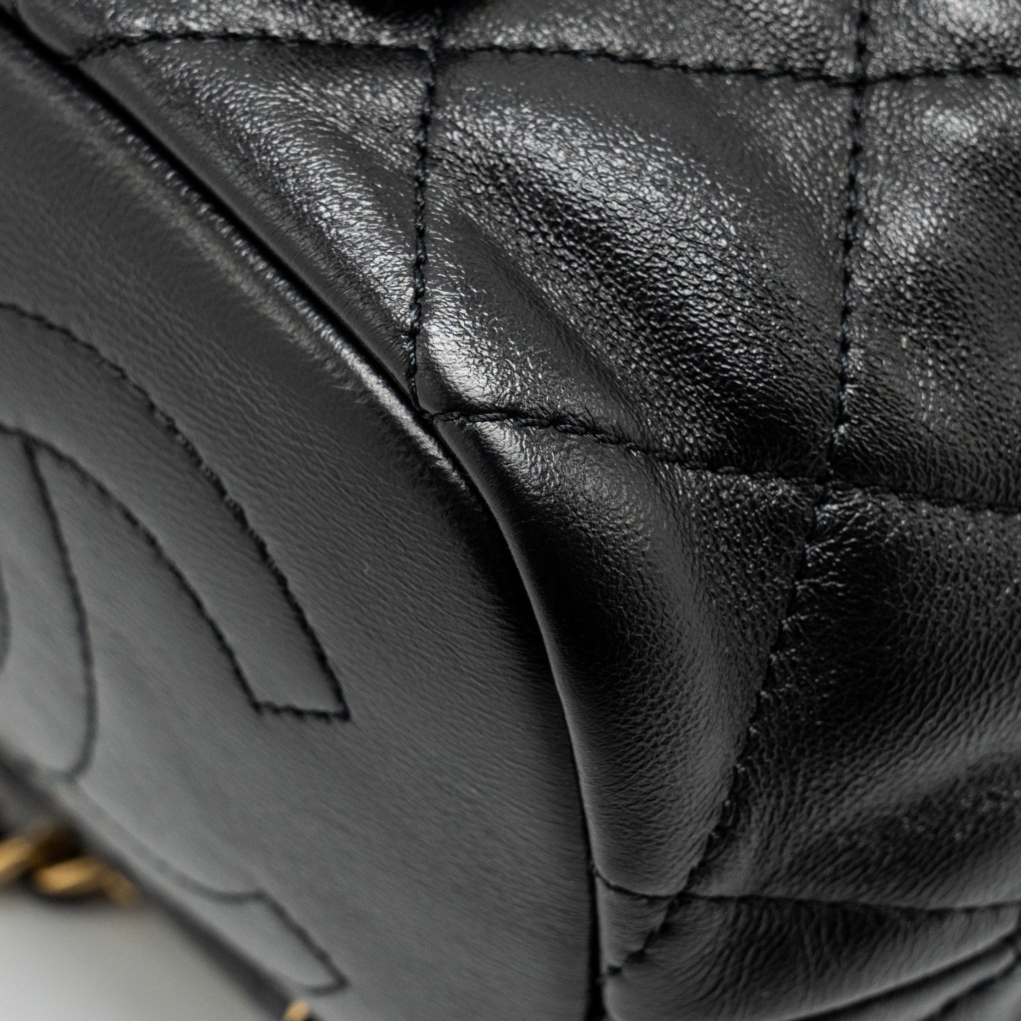 Chanel 22S Candy Chains Mini Bucket Backpack Lambskin Black  (Microchip)