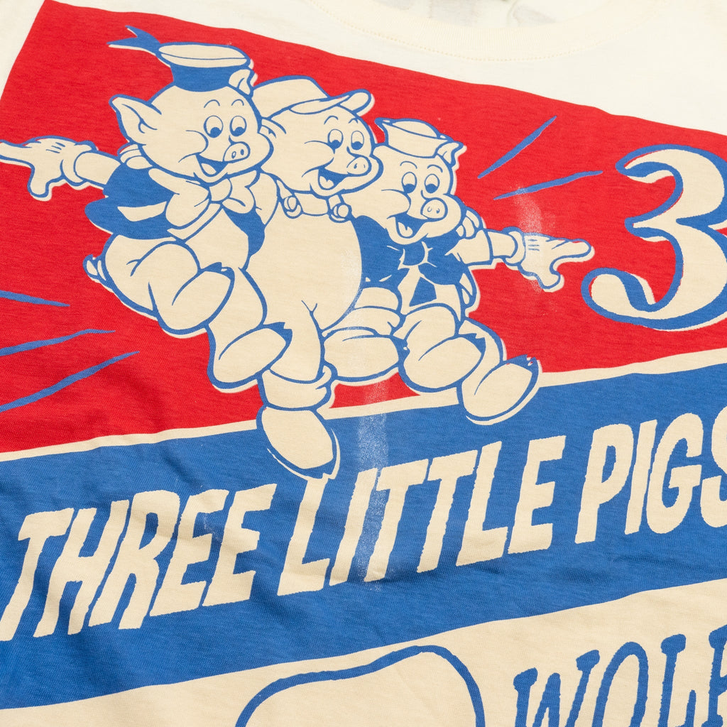 Gucci Size XS �Whale Three Little Pigs� Print T-shirt White/Multicolour