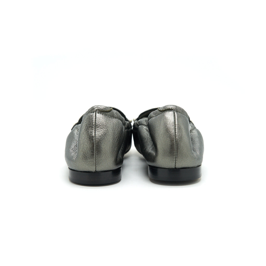 Chanel Lambskin Ballet Flat Shoes Size 36.5