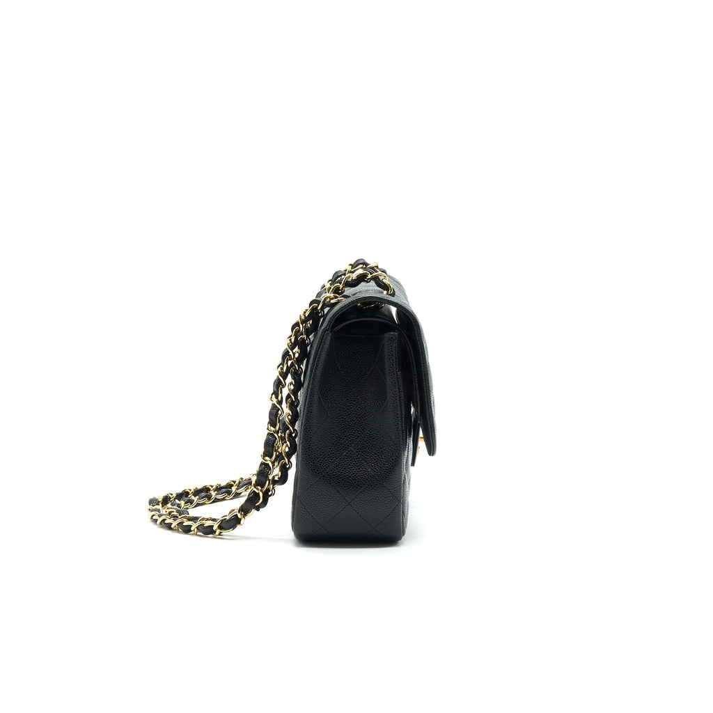 Chanel Classic Jumbo Double Flap Bag Black Cavier