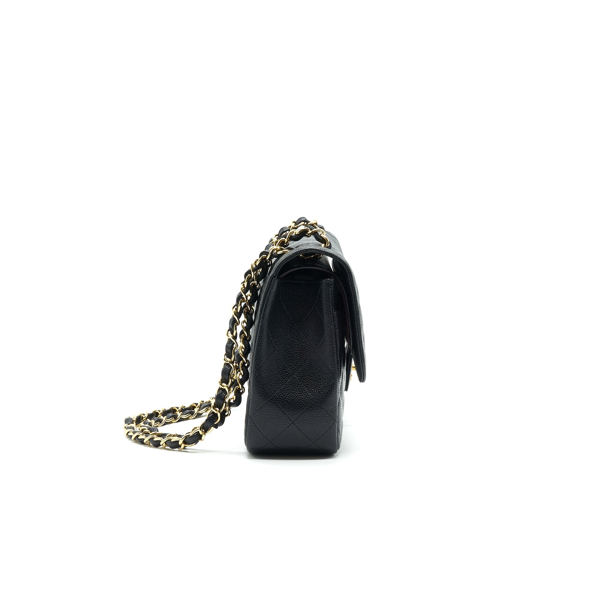 Chanel Classic Jumbo Double Flap Bag Black Cavier