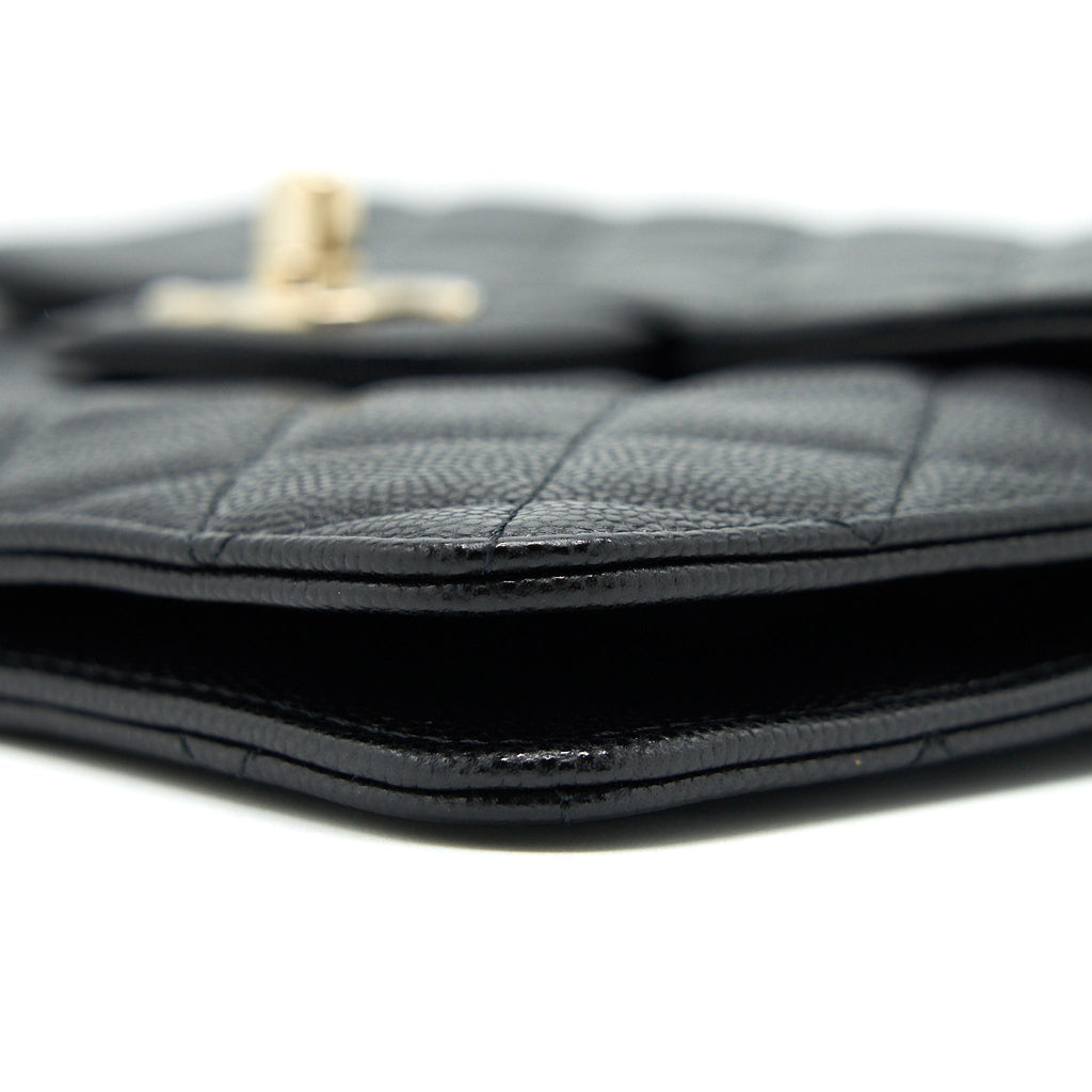 Chanel Flap Case Black Caviar L