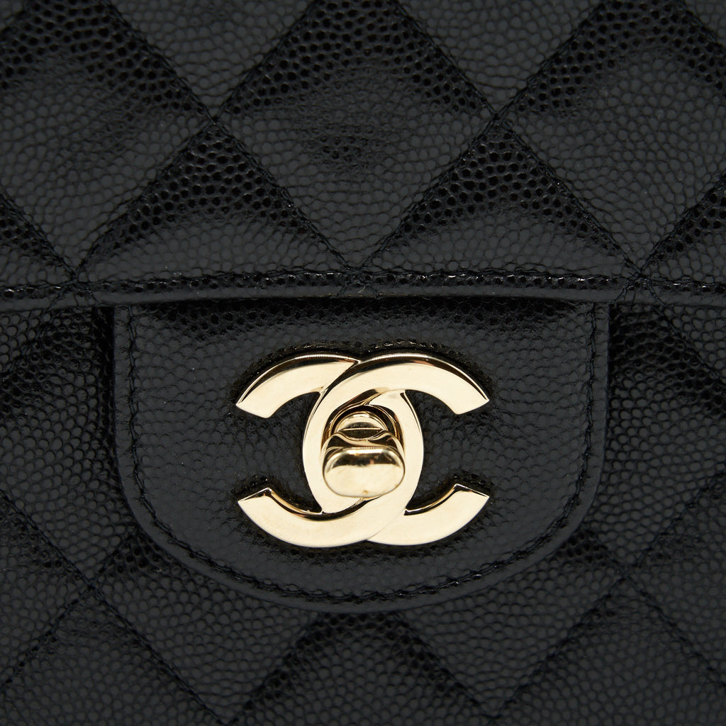 Chanel Flap Case Black Caviar L
