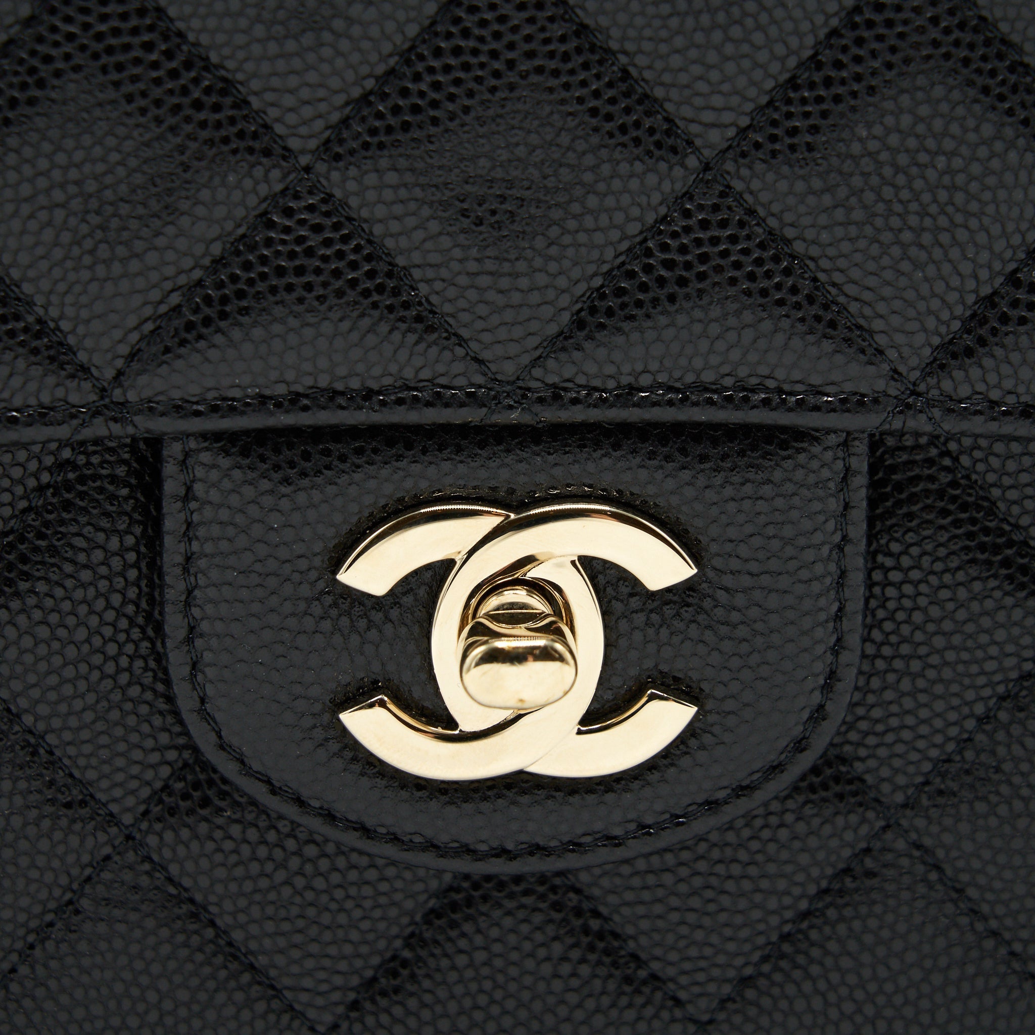 Chanel Flap Case Black Caviar L
