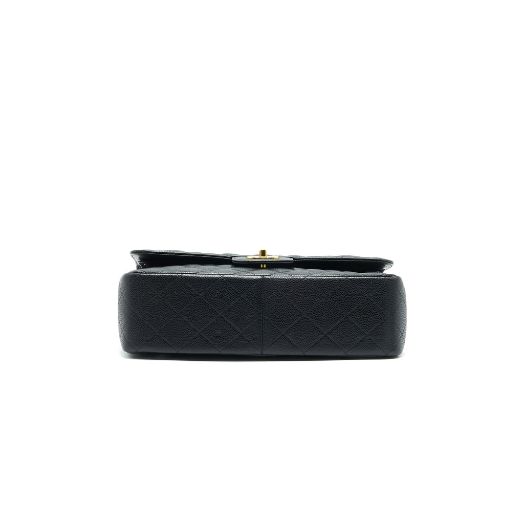 Chanel Classic Jumbo Double Flap Bag Black Cavier