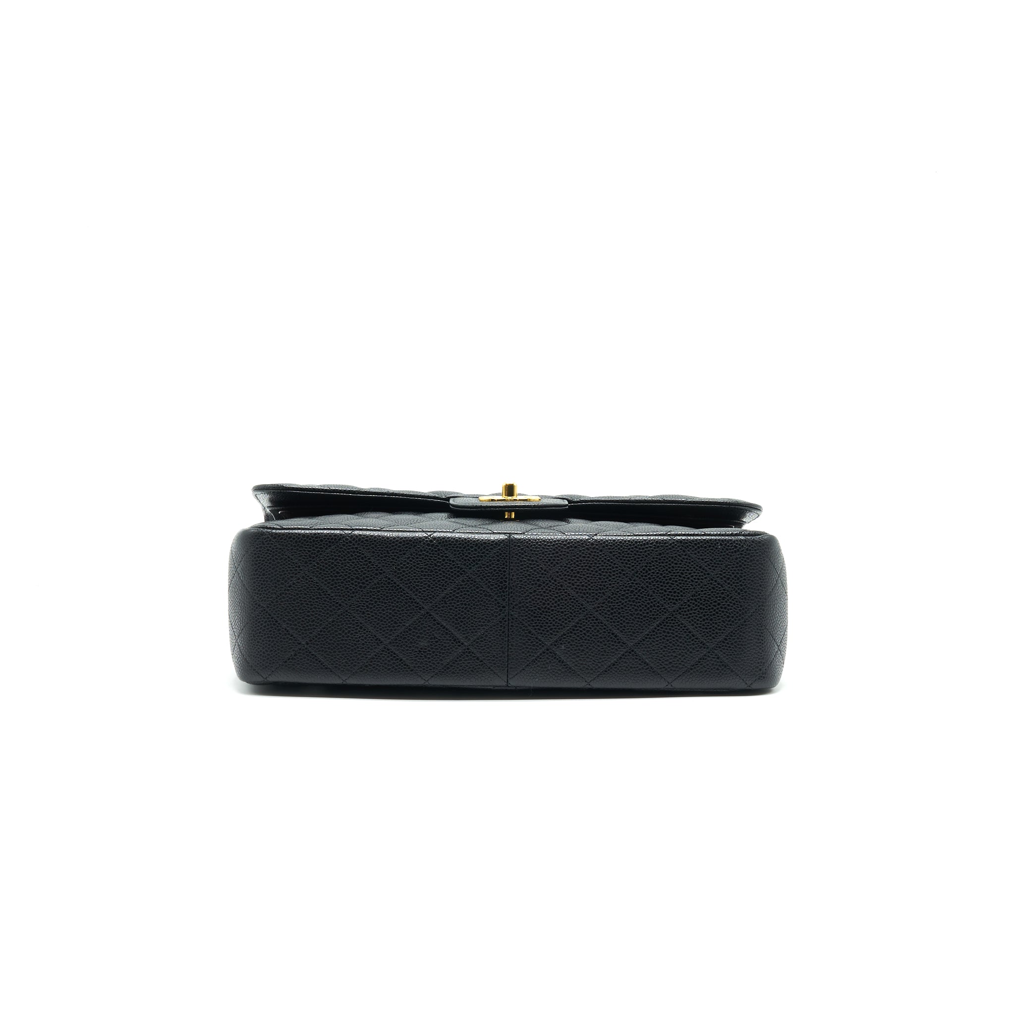 Chanel Classic Jumbo Double Flap Bag Black Cavier