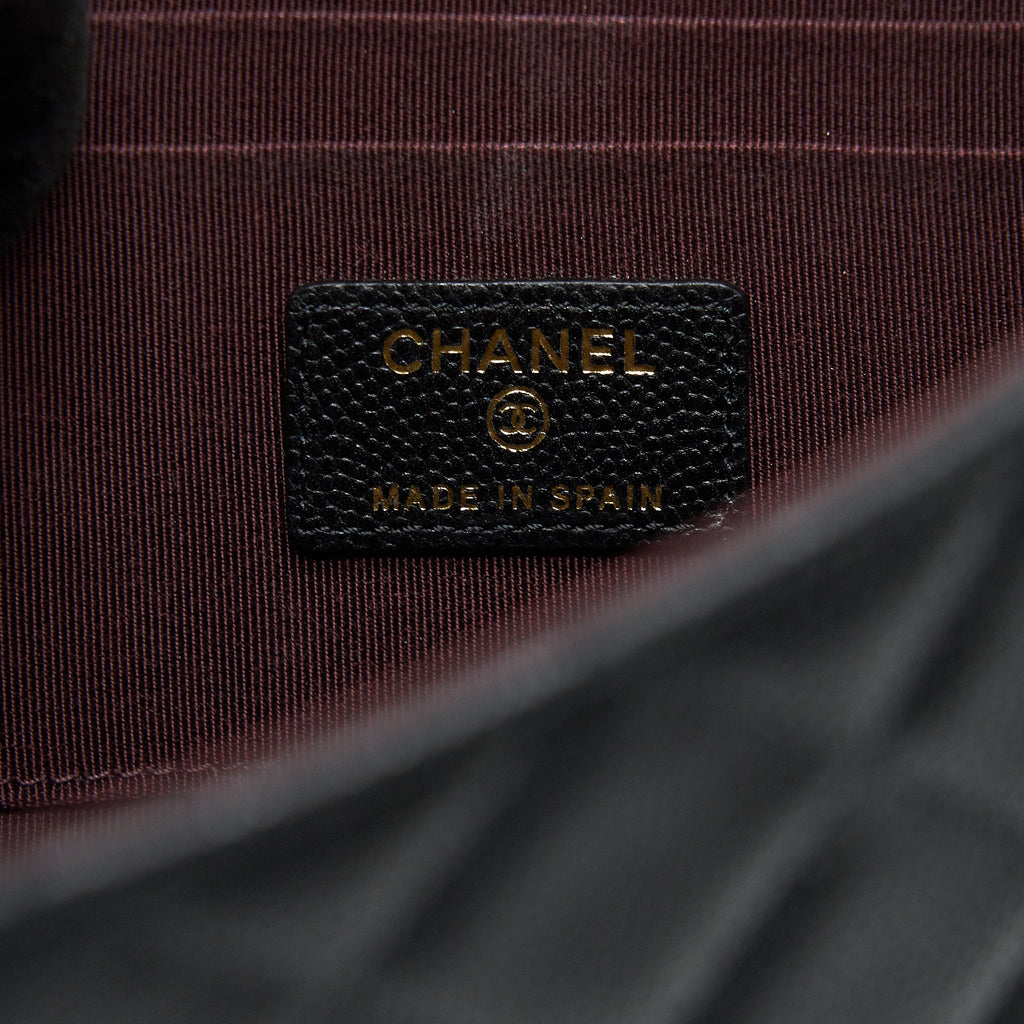 Chanel Flap Case Black Caviar L