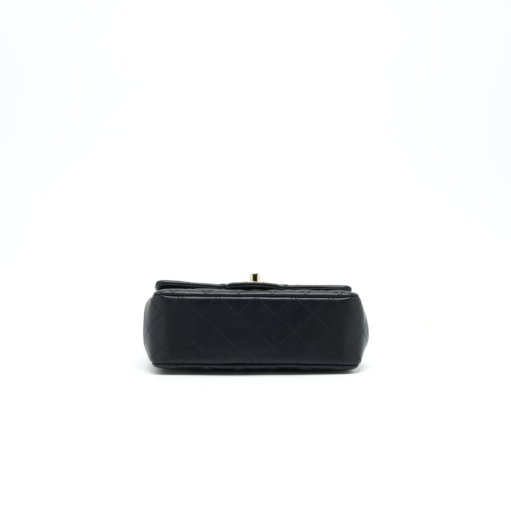 Chanel Mini Rectangular Flap Bag Black L Serial 30