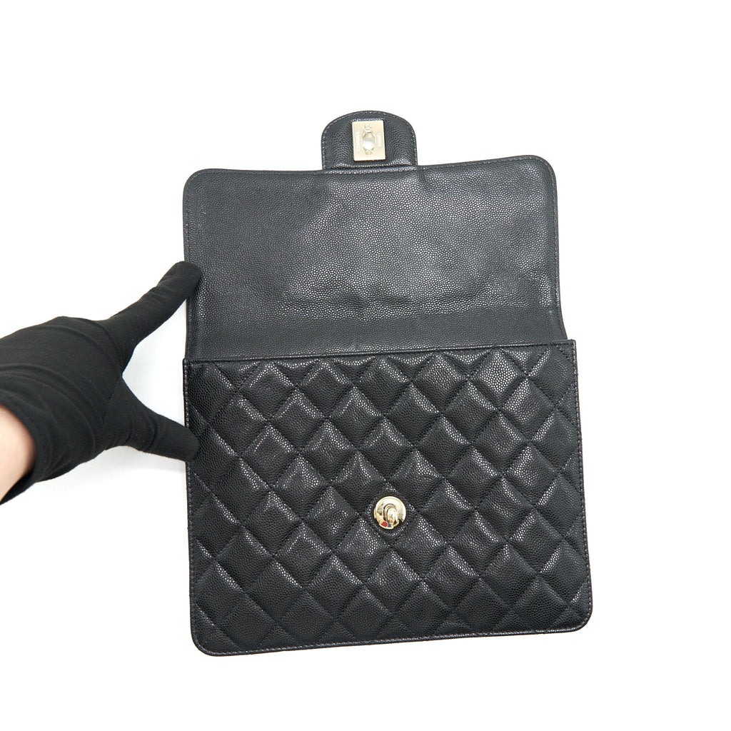 Chanel Flap Case Black Caviar L