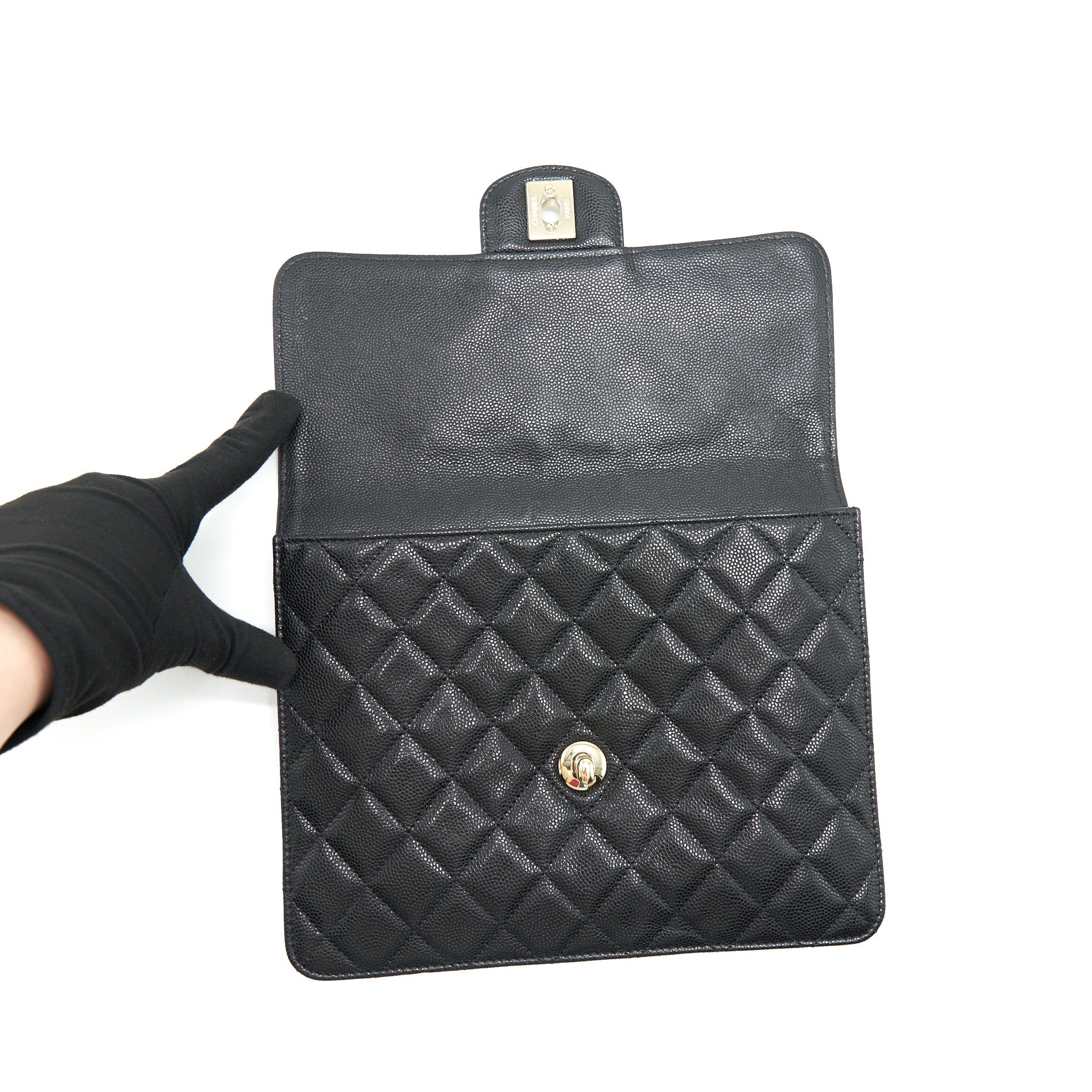 Chanel Flap Case Black Caviar L