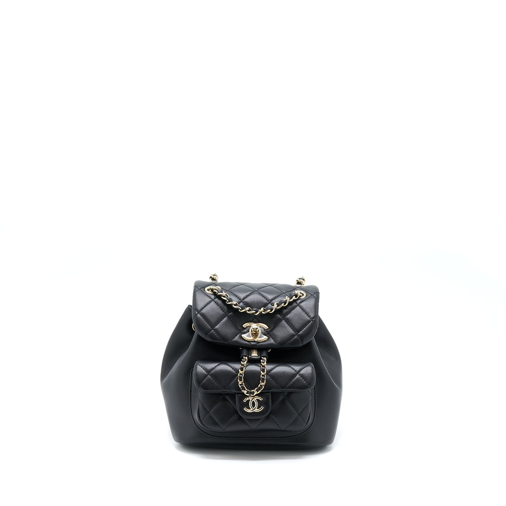 Chanel Duma Mini Backpack Lambskin Black L