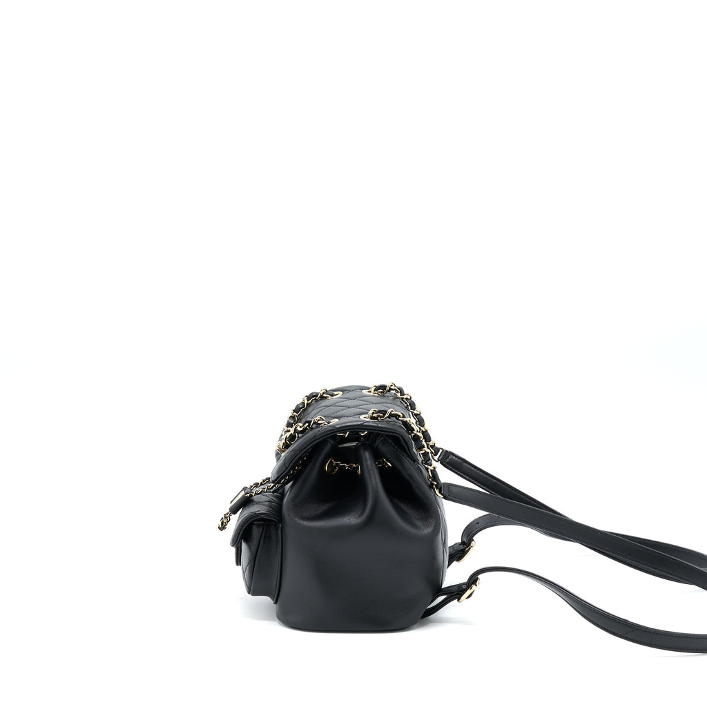 Chanel Duma Mini Backpack Lambskin Black L