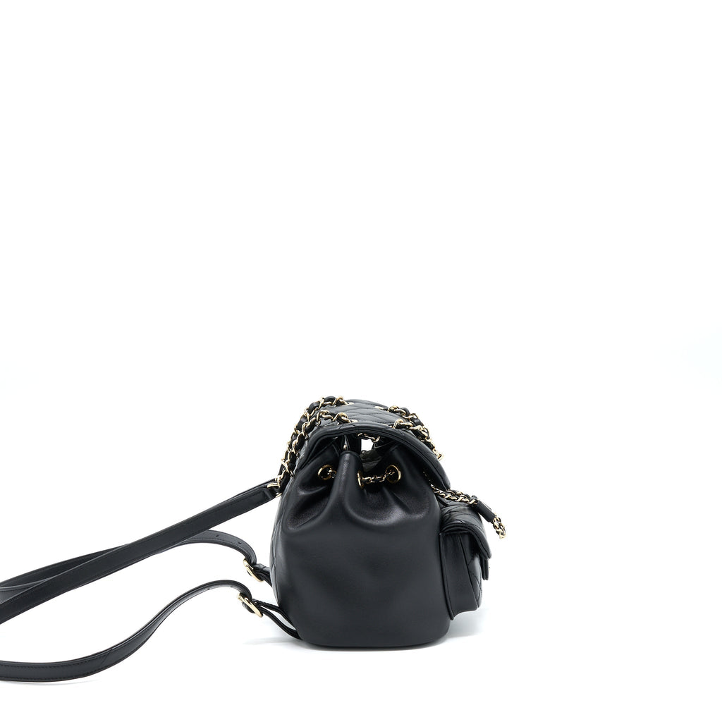 Chanel Duma Mini Backpack Lambskin Black L