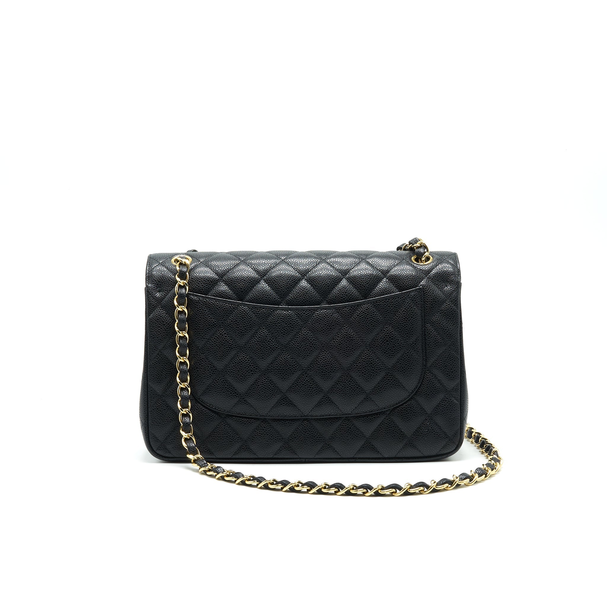 Chanel Classic Jumbo Double Flap Bag Black Cavier