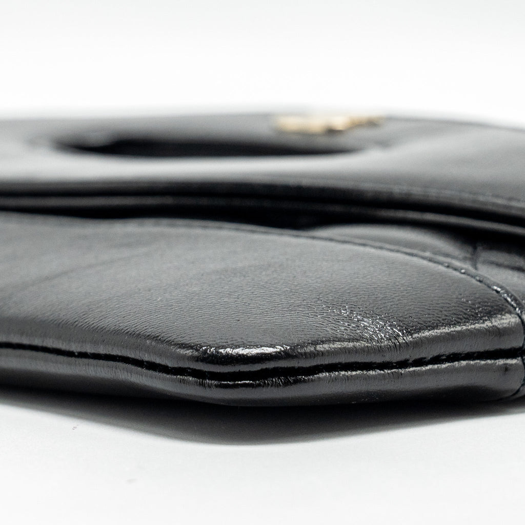 Chanel 24S Mini 31 Clutch Shiny lambskin Black L (Microchip)