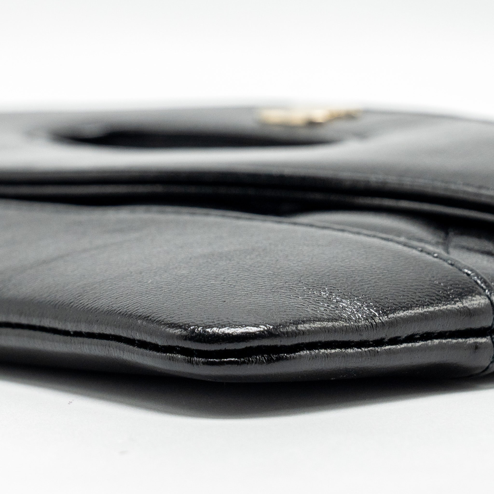 Chanel 24S Mini 31 Clutch Shiny lambskin Black L (Microchip)