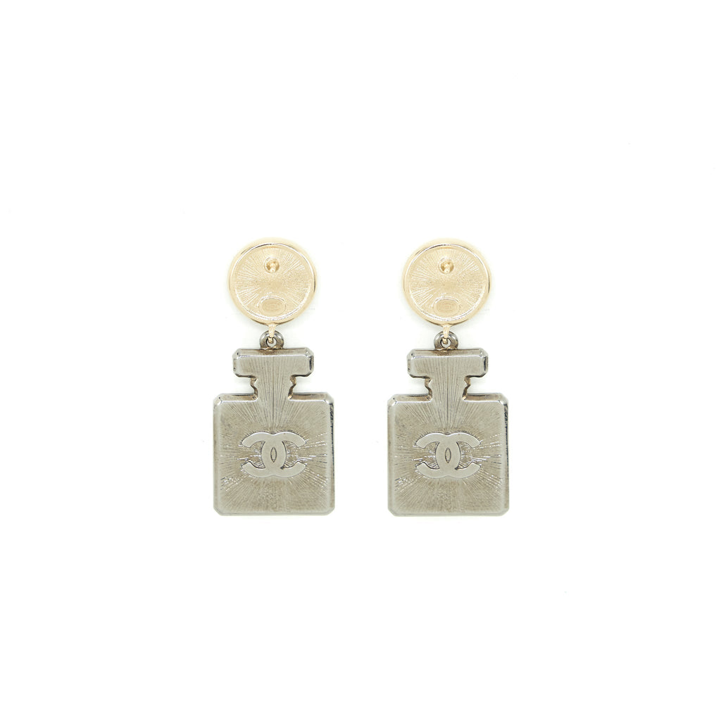 Chanel No.5 Perfume Bottle Crystal Drop Earrings L
