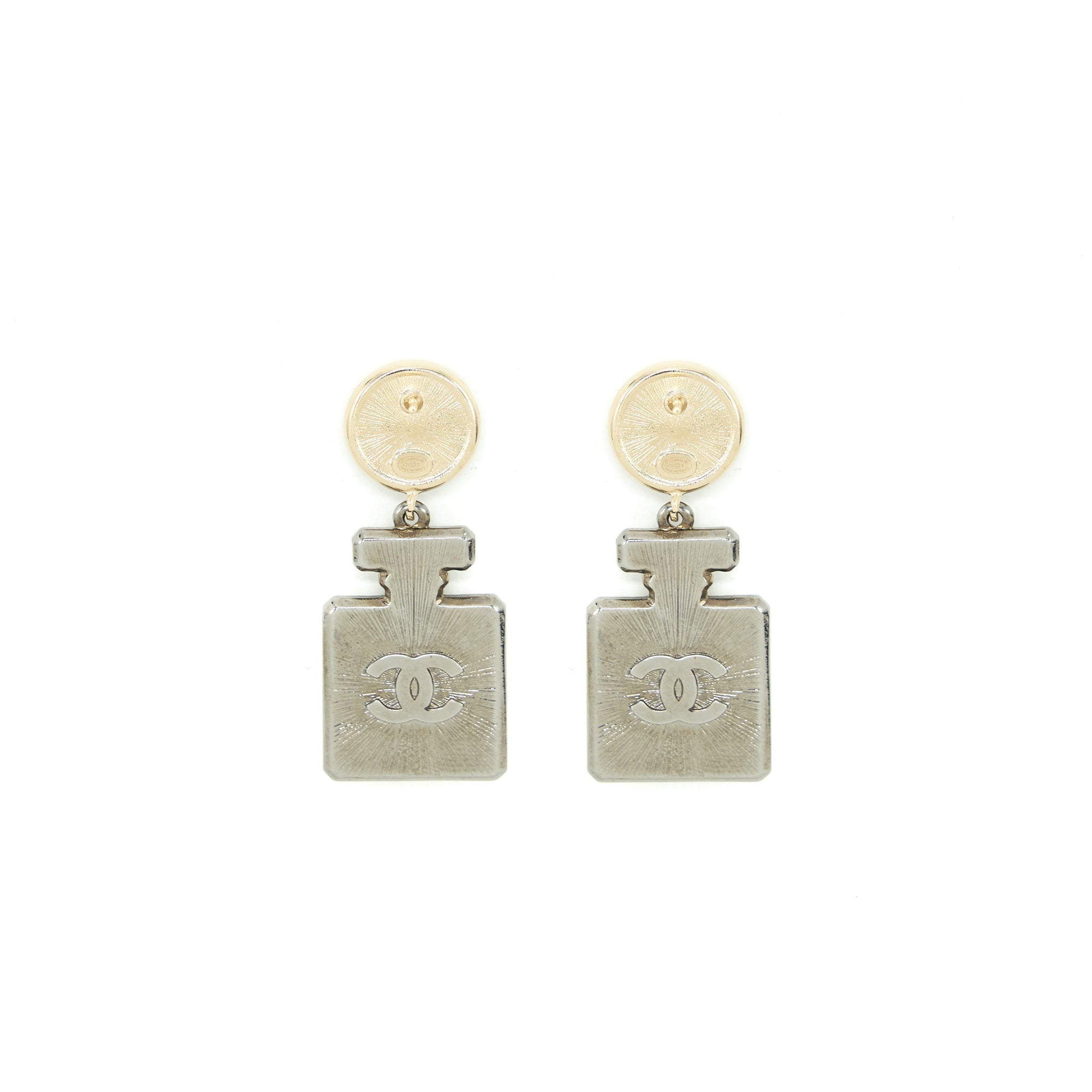 Chanel No.5 Perfume Bottle Crystal Drop Earrings L