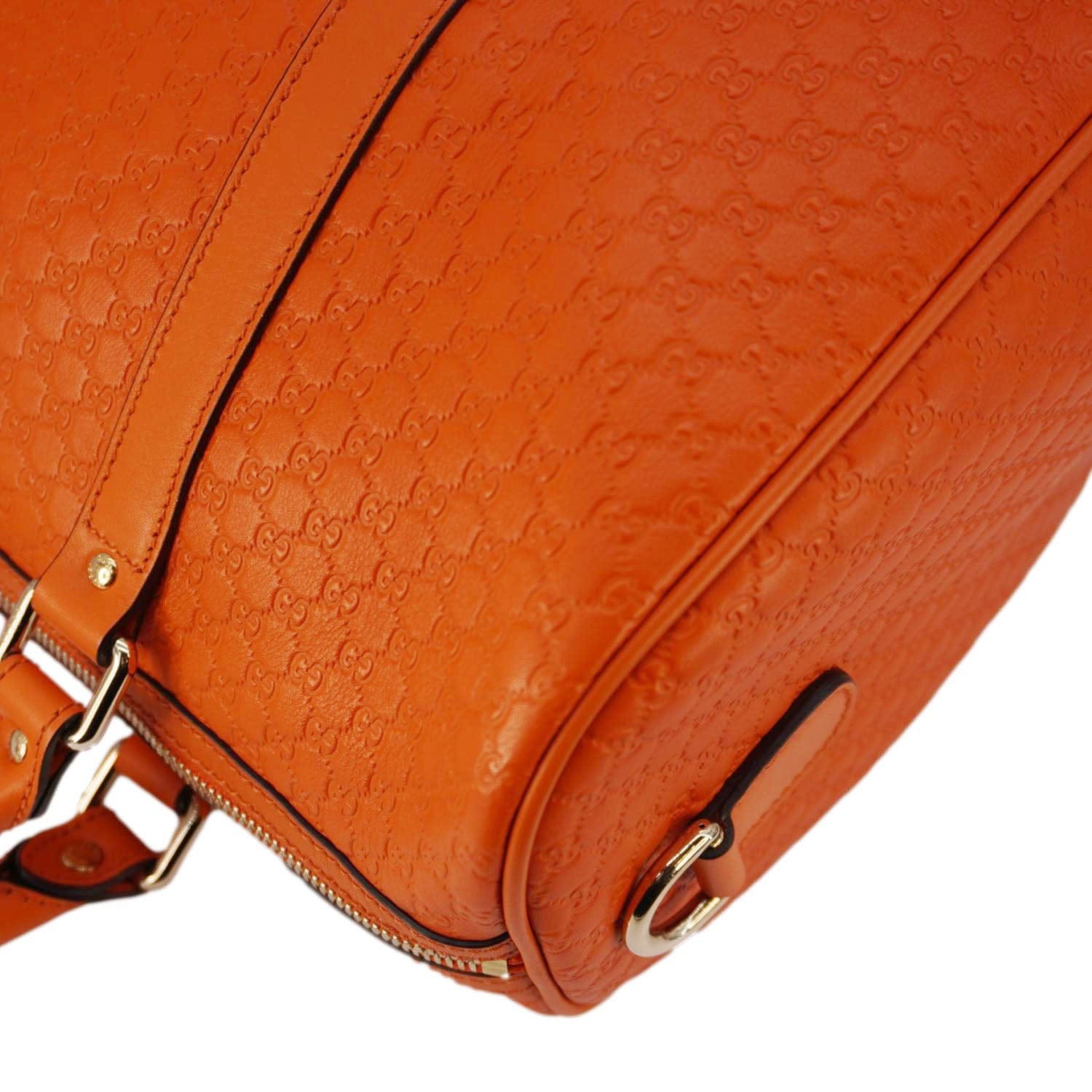 GUCCI GG Microguccissima Boston Travel Bag Orange 449646