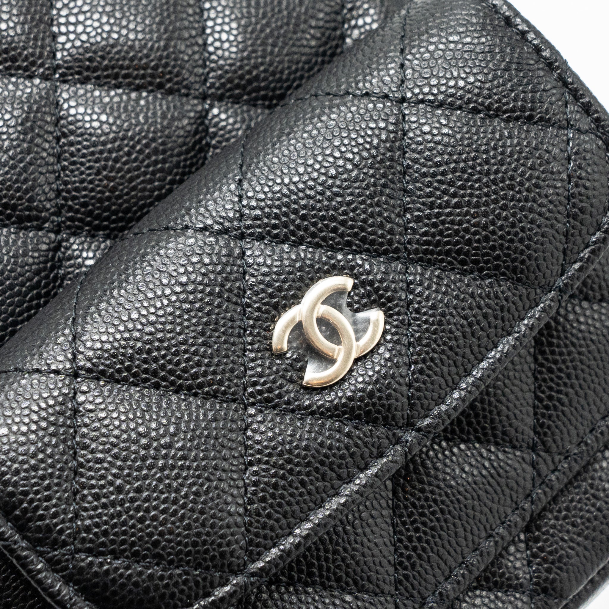 Chanel 24c Mini Backpack/Crossbody Bag Caviar Black L (Microchip)