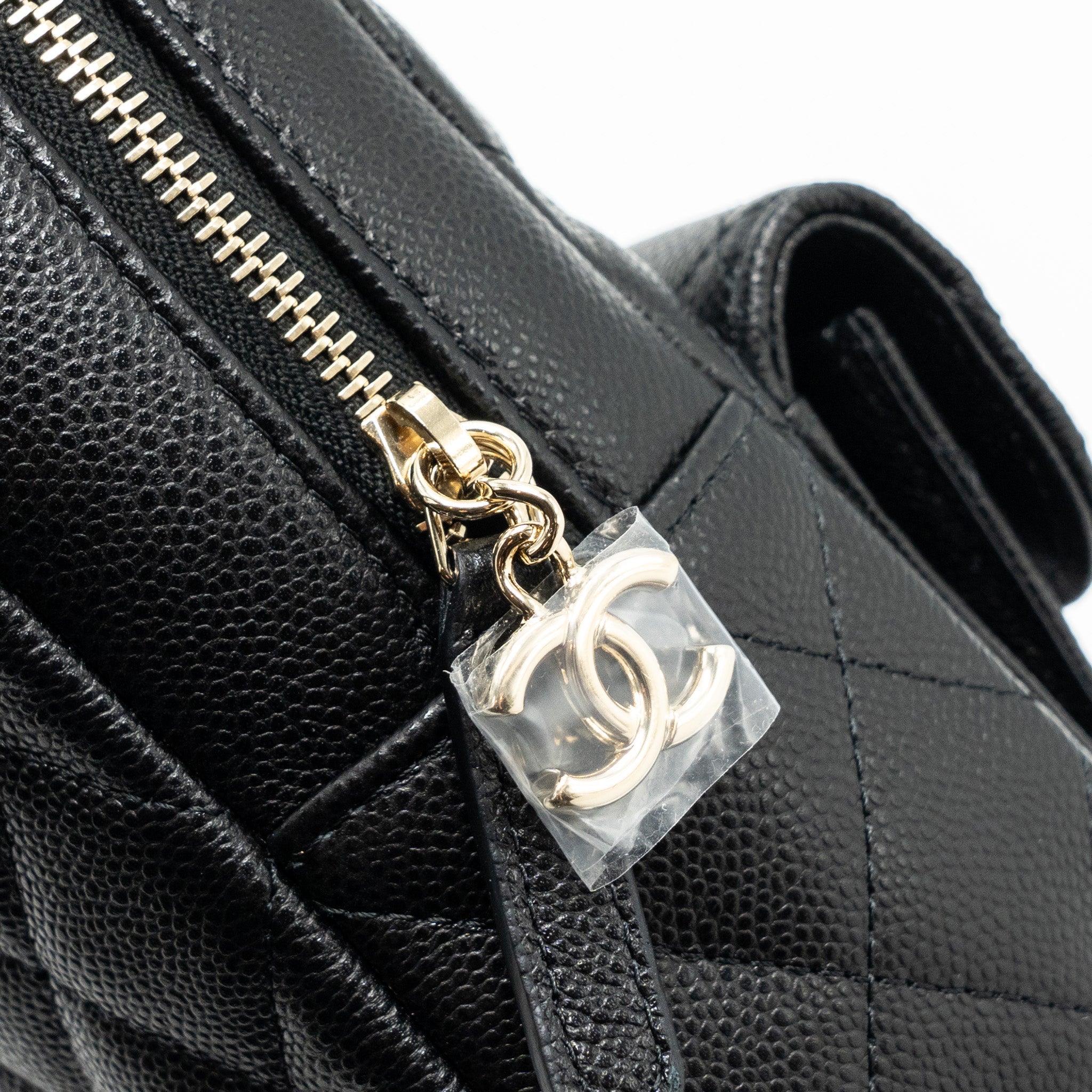 Chanel 24c Mini Backpack/Crossbody Bag Caviar Black L (Microchip)
