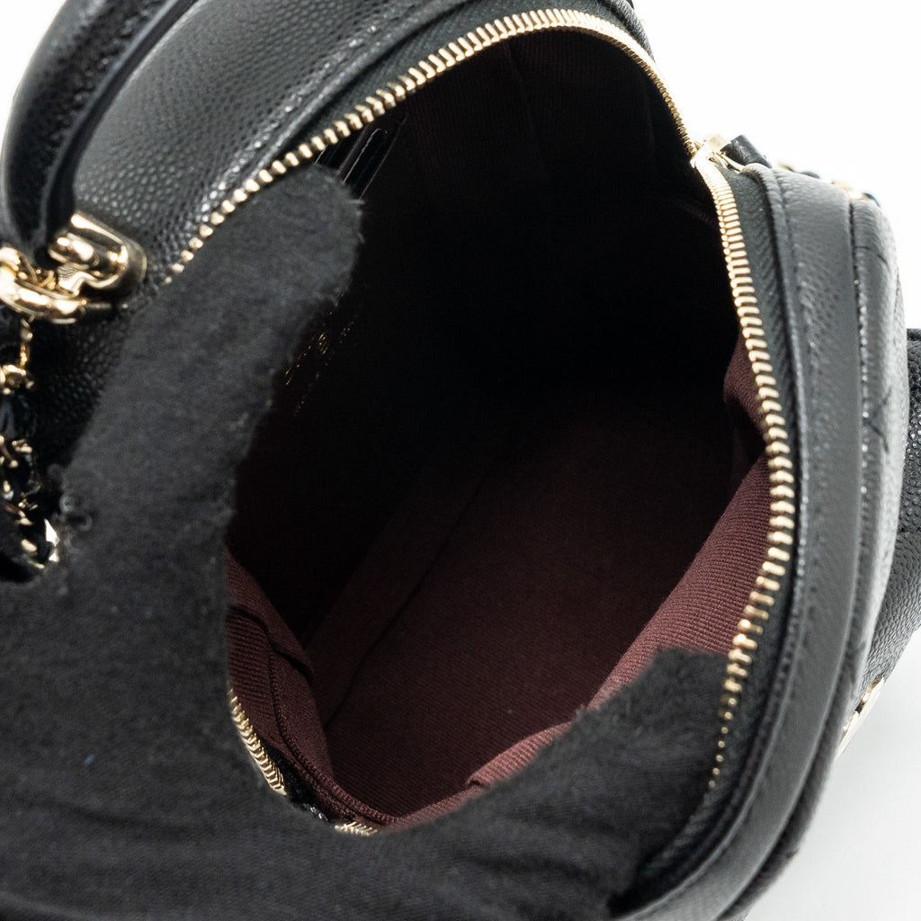 Chanel 24c Mini Backpack/Crossbody Bag Caviar Black L (Microchip)