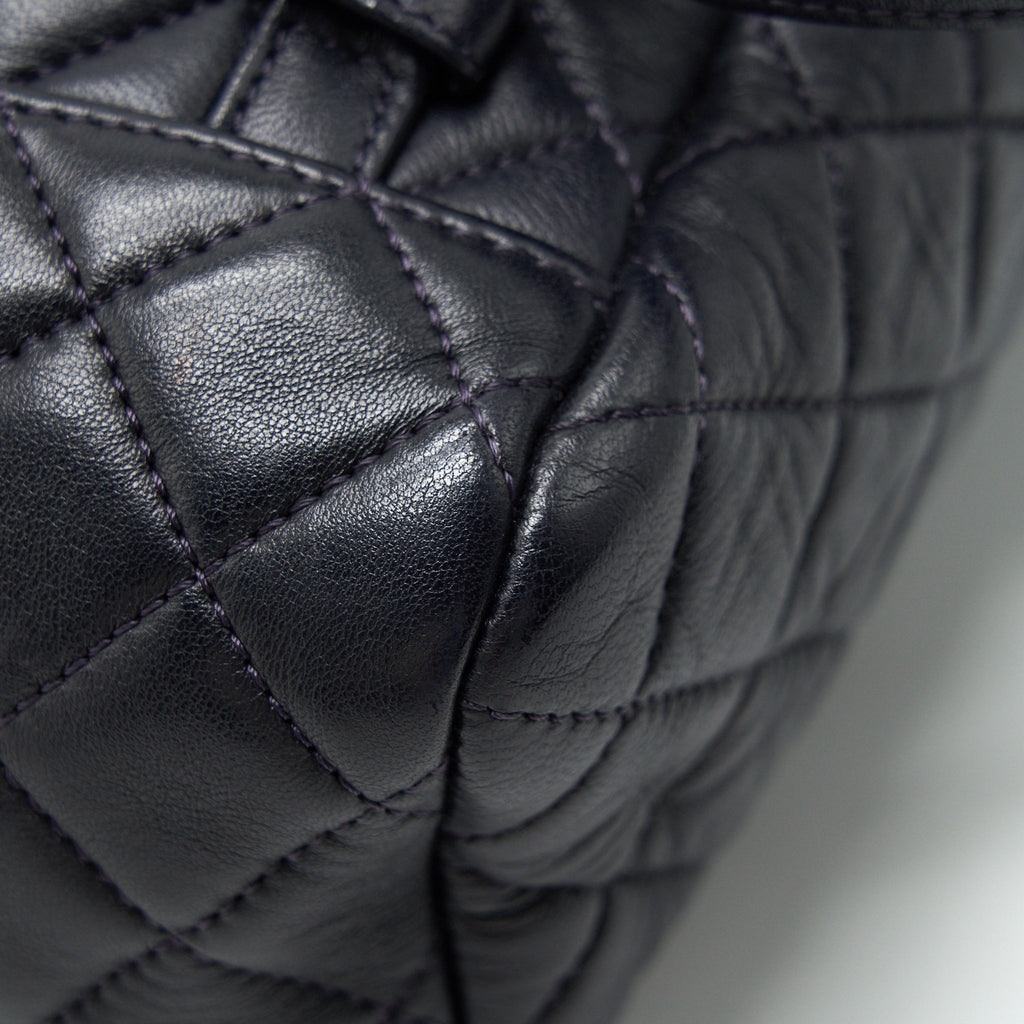Chanel Quilted Urban Spirit Backpack Lambskin Black