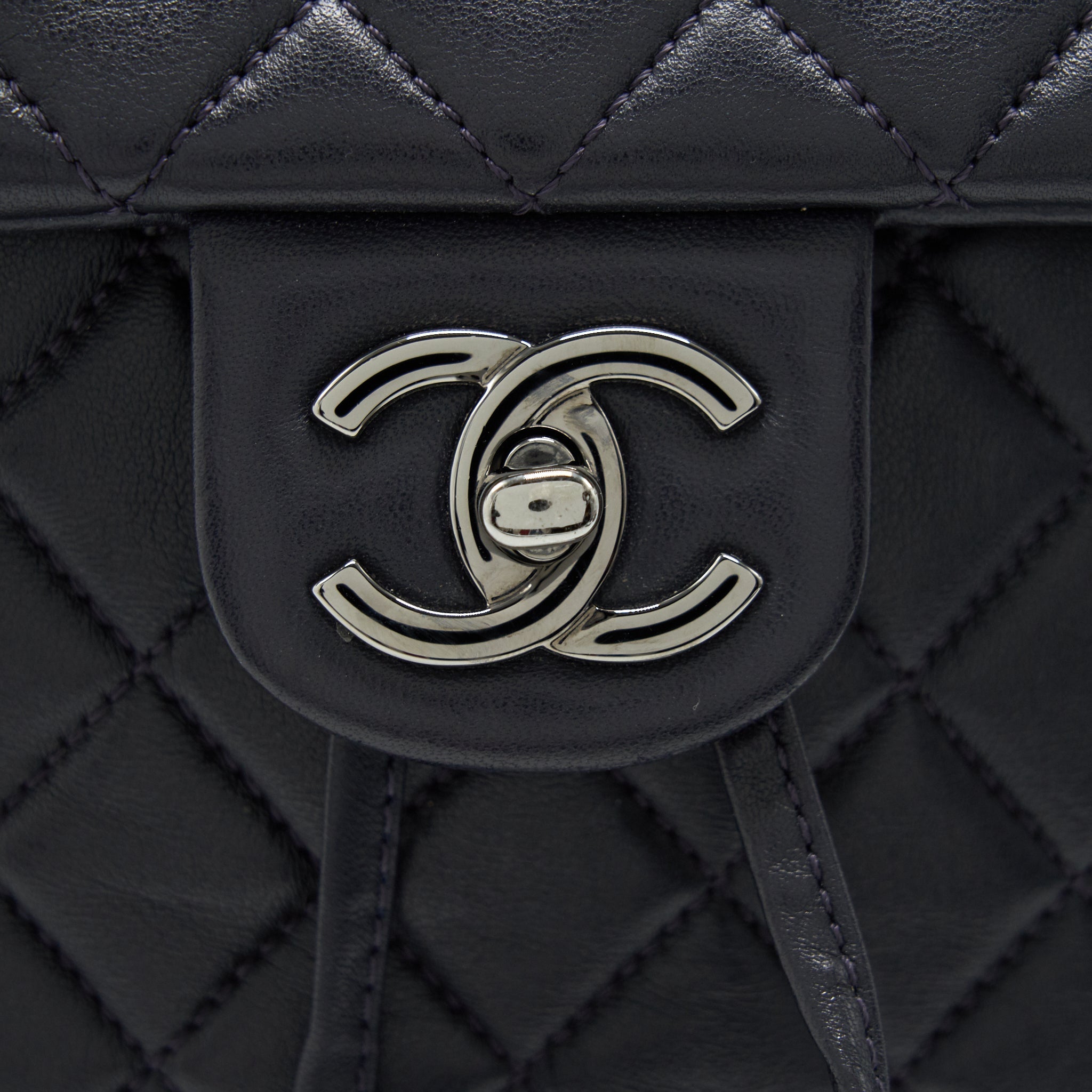 Chanel Quilted Urban Spirit Backpack Lambskin Black