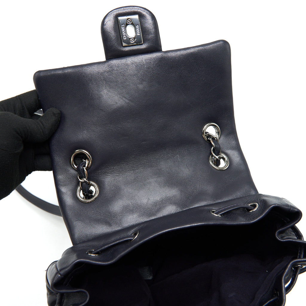 Chanel Quilted Urban Spirit Backpack Lambskin Black