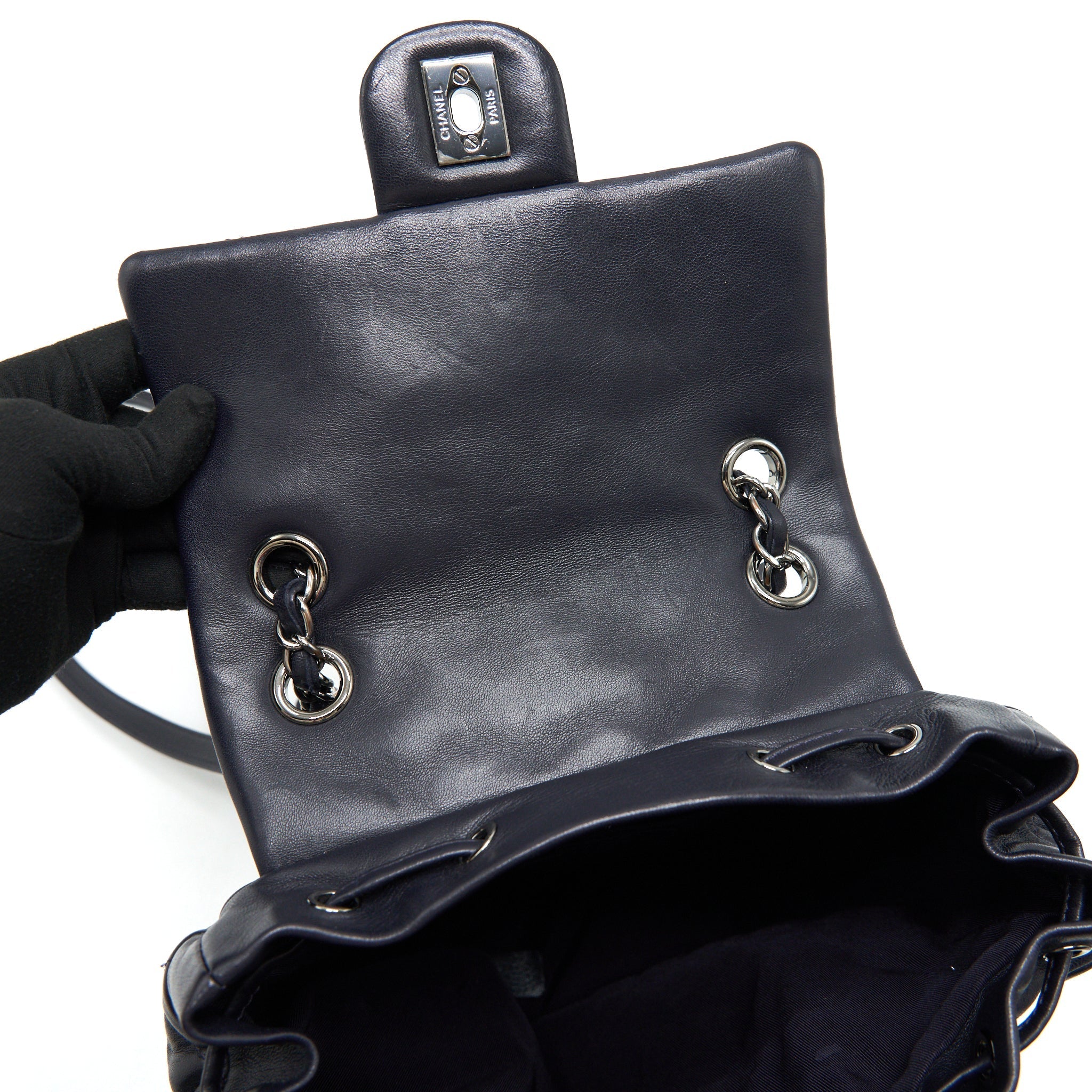Chanel Quilted Urban Spirit Backpack Lambskin Black