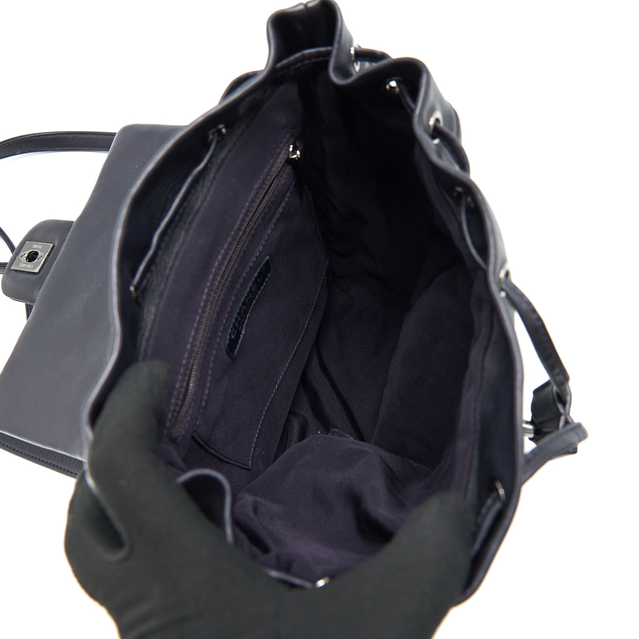 Chanel Quilted Urban Spirit Backpack Lambskin Black