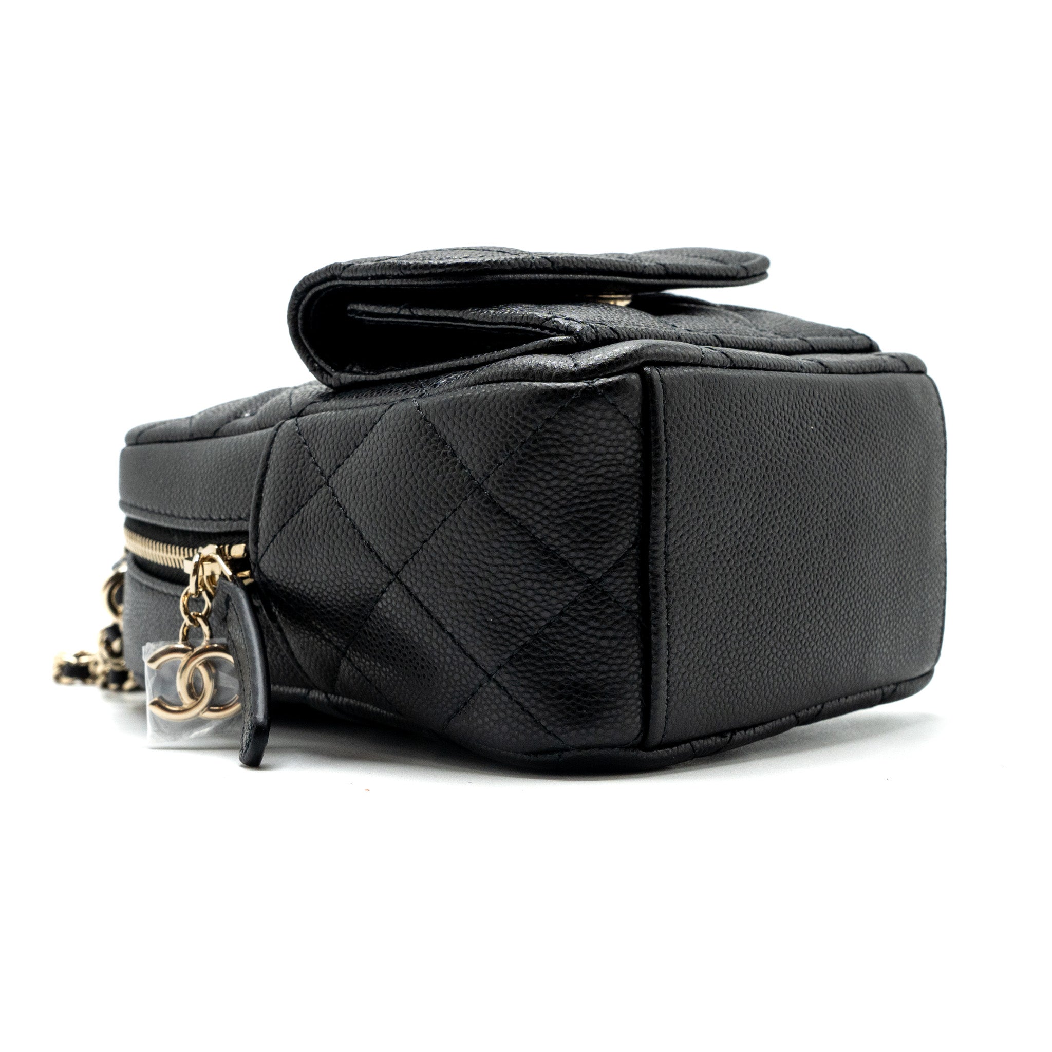 Chanel 24c Mini Backpack/Crossbody Bag Caviar Black L (Microchip)